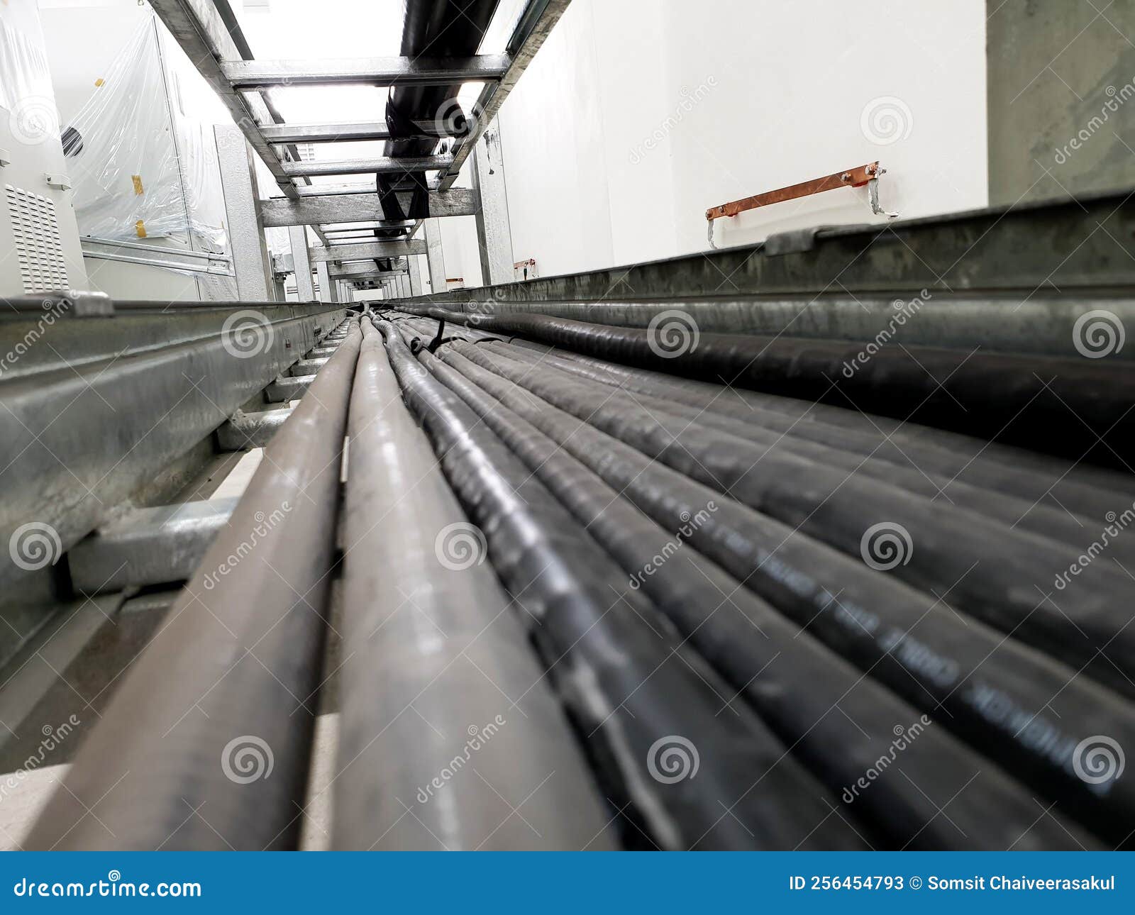 Cable 0n the Tray Installation Stock Image Image of insulation, earth