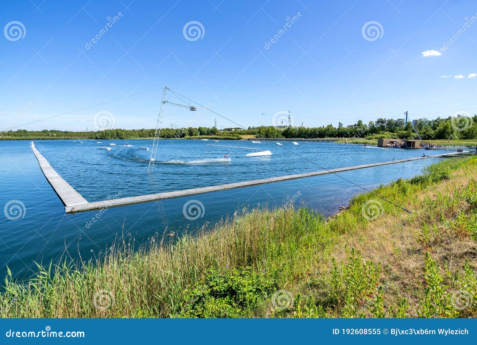 Cable ski course stock image. Image of challenge, norderstedt 192608555