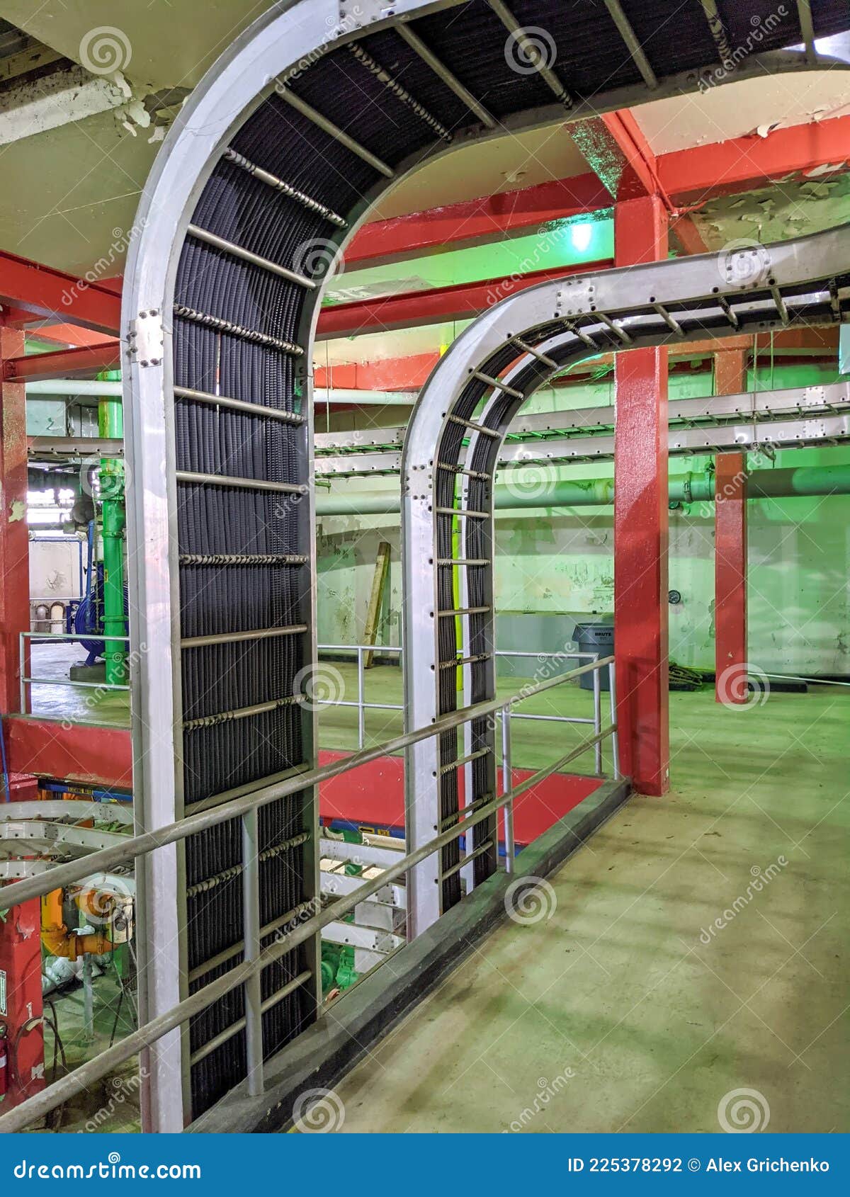 Cable Tray with Electrical Cable Layout Engineering Stock Photo Image