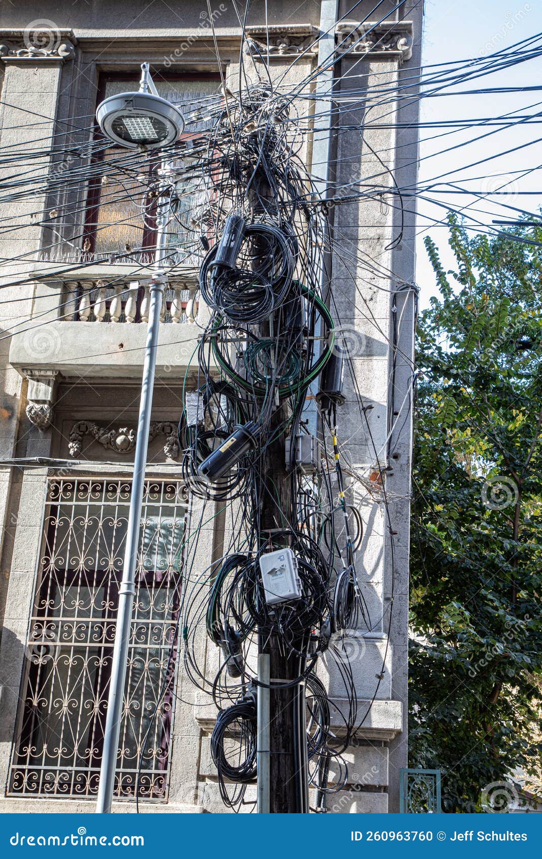 Cable TV wires stock photo. Image of power, cable, wires 260963760