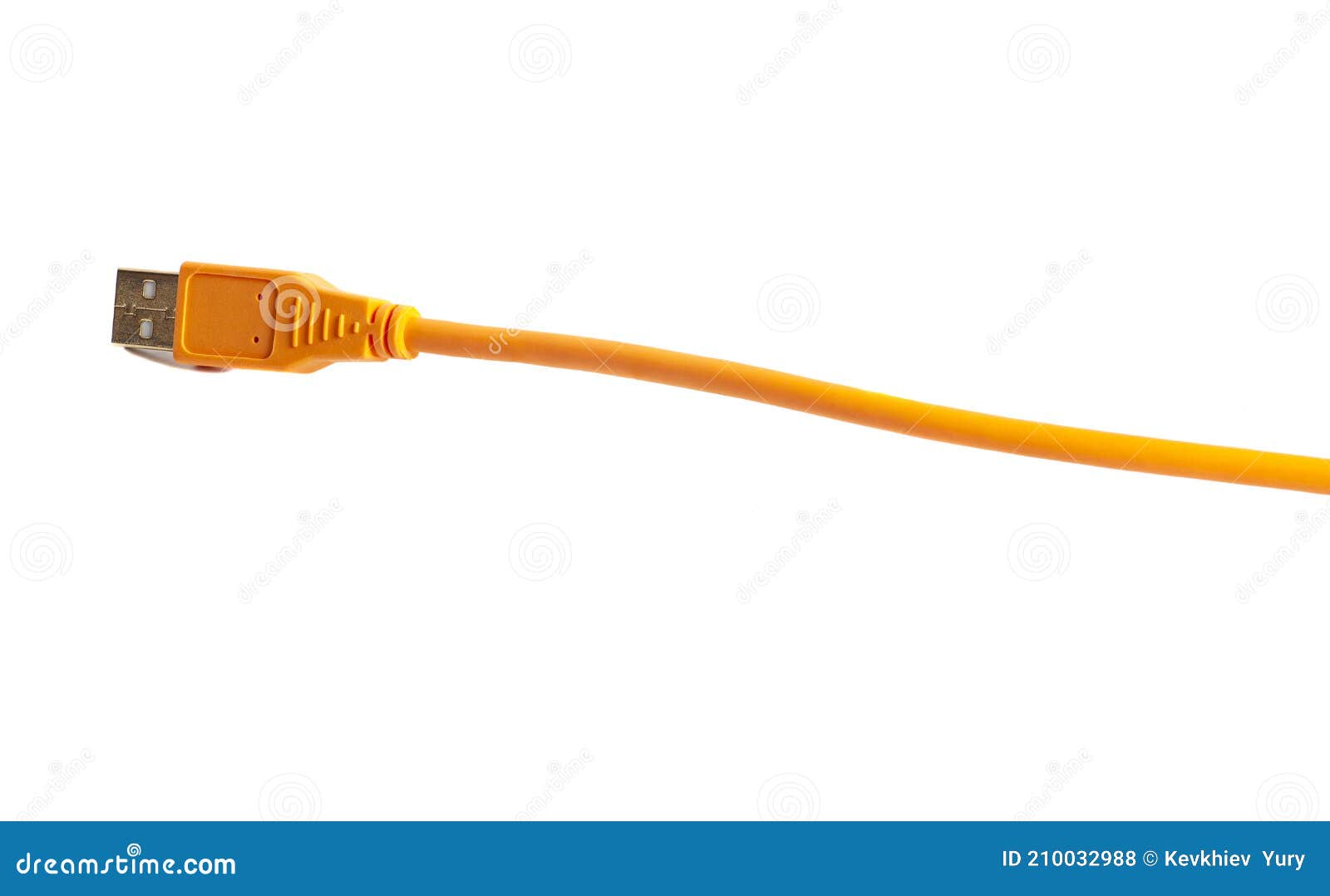 Cable Usb Naranja Aislado En Fondo Blanco Foto de archivo Imagen de