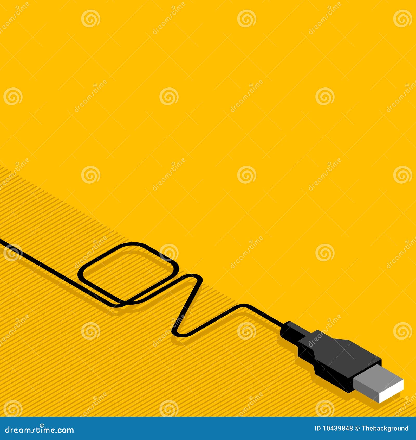 Cable Usb and Plug with Inscription Stock Illustration Illustration