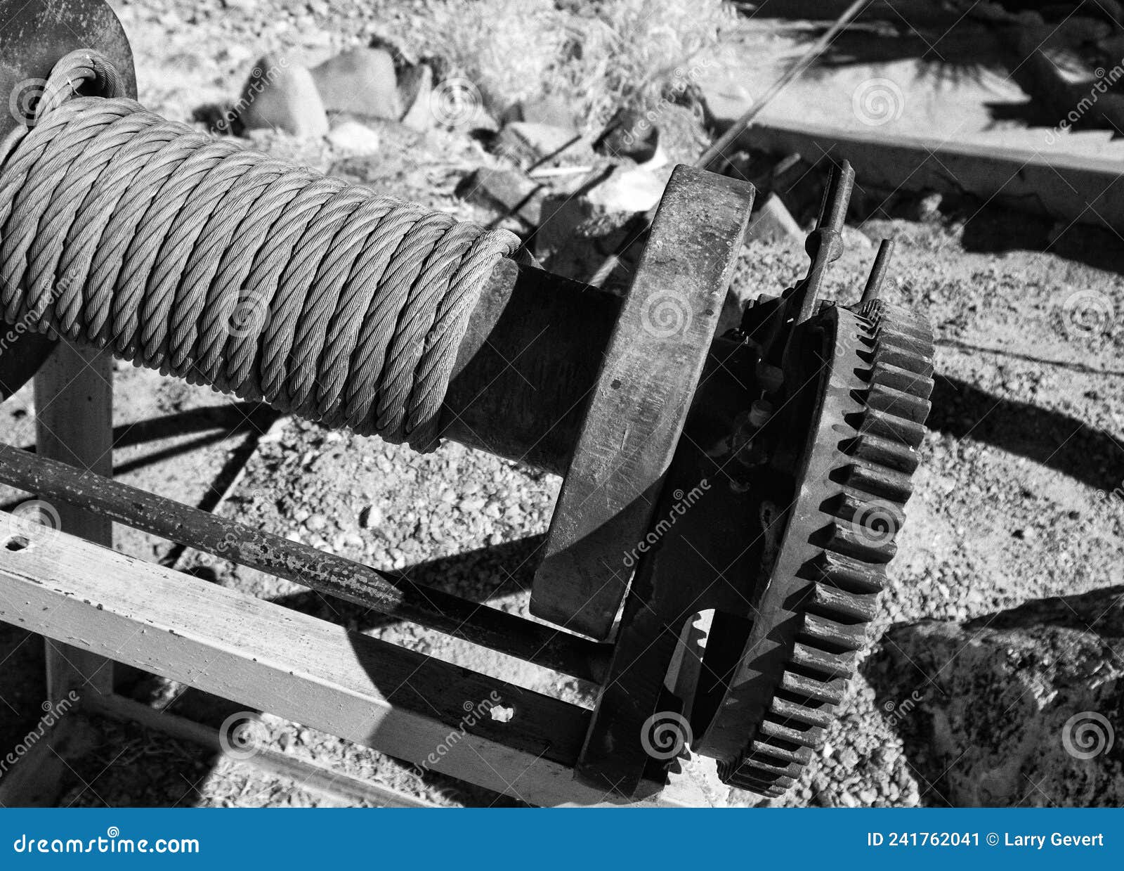 Cable Winch on a Marina Boat Dock Stock Image Image of houseboat