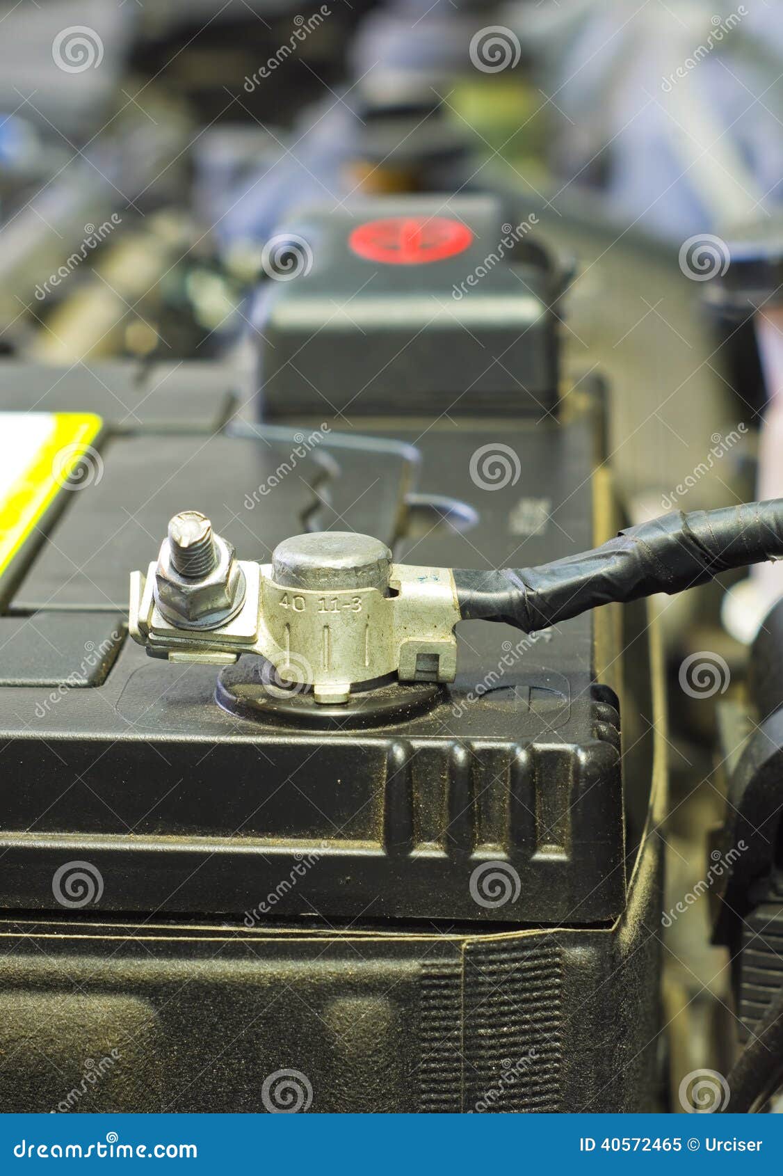 Cables connect to a car stock image. Image of adapter 40572465