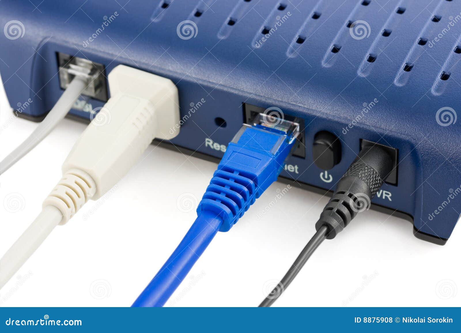 Cables and modem stock photo. Image of network, plug, connection 8875908