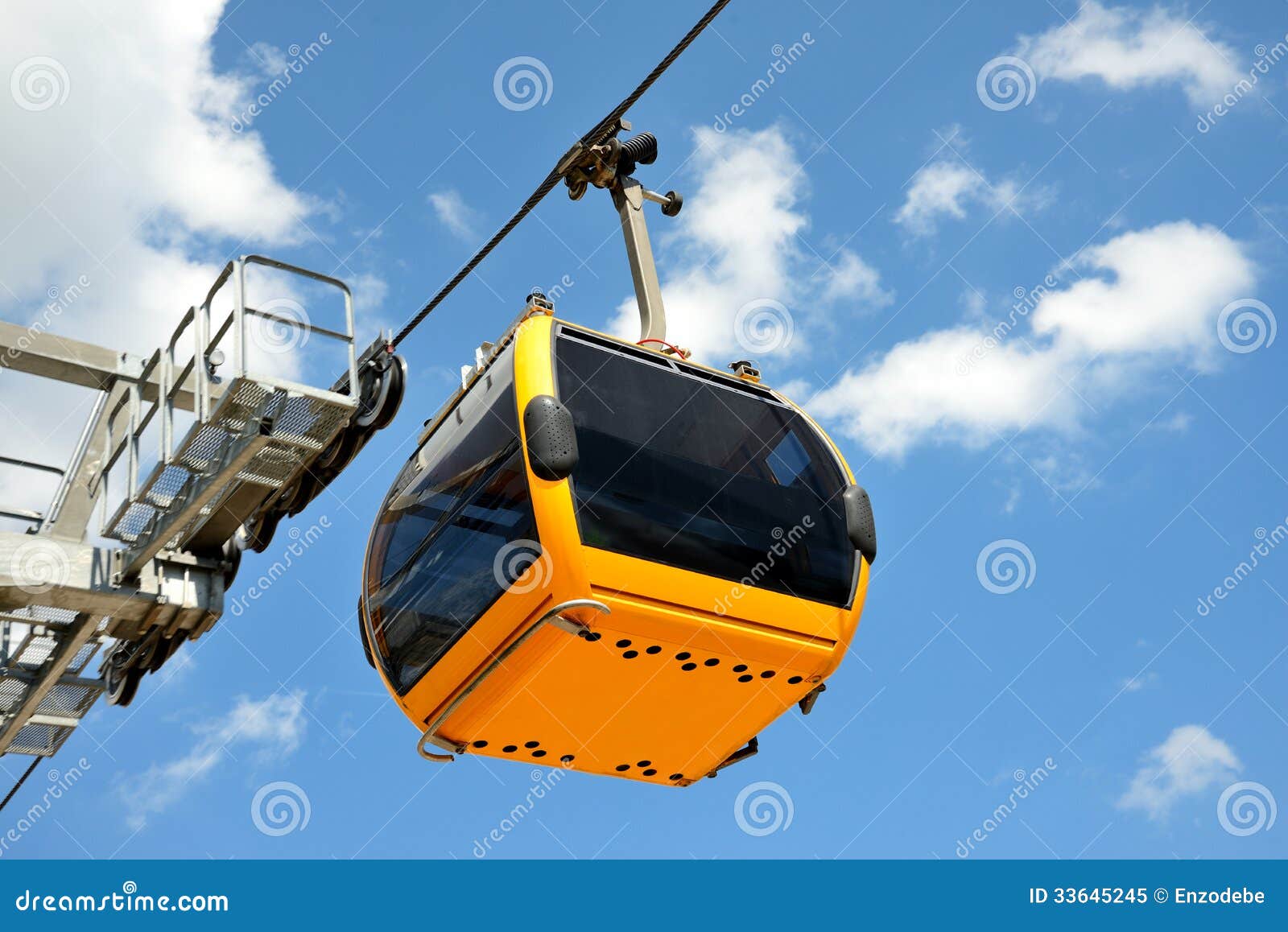 Cableway stock image. Image of chairlift, holiday, mountain 33645245