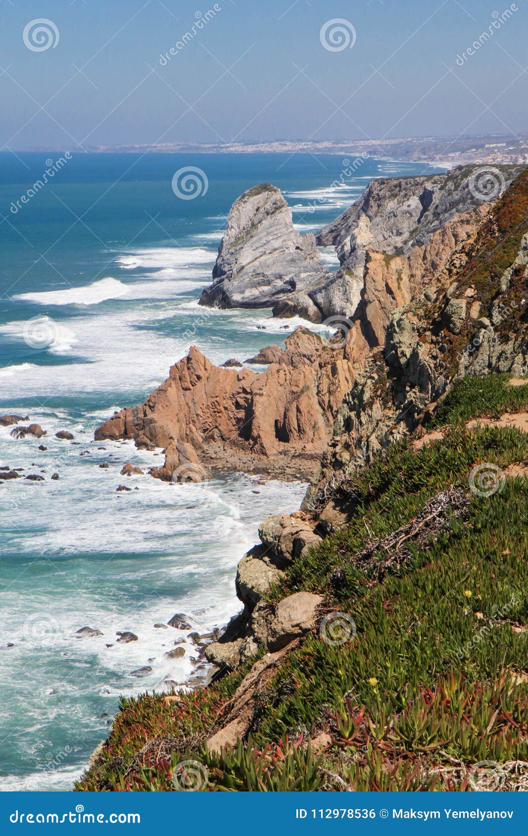cabo da roca, the western point of europe, atlantic oce