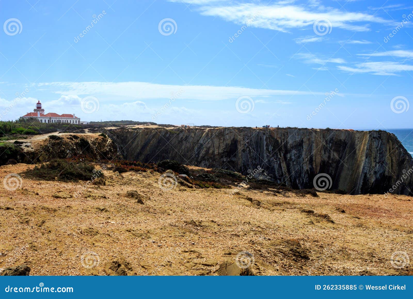 cabo sardao lighthouse, atlantic coast, odemira, portugal