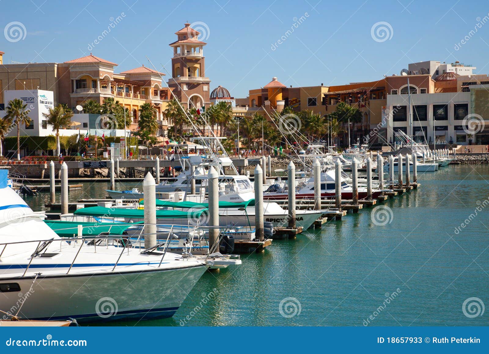 Cabo Shopping Mall and Marina Editorial Stock Photo - Image of tourism