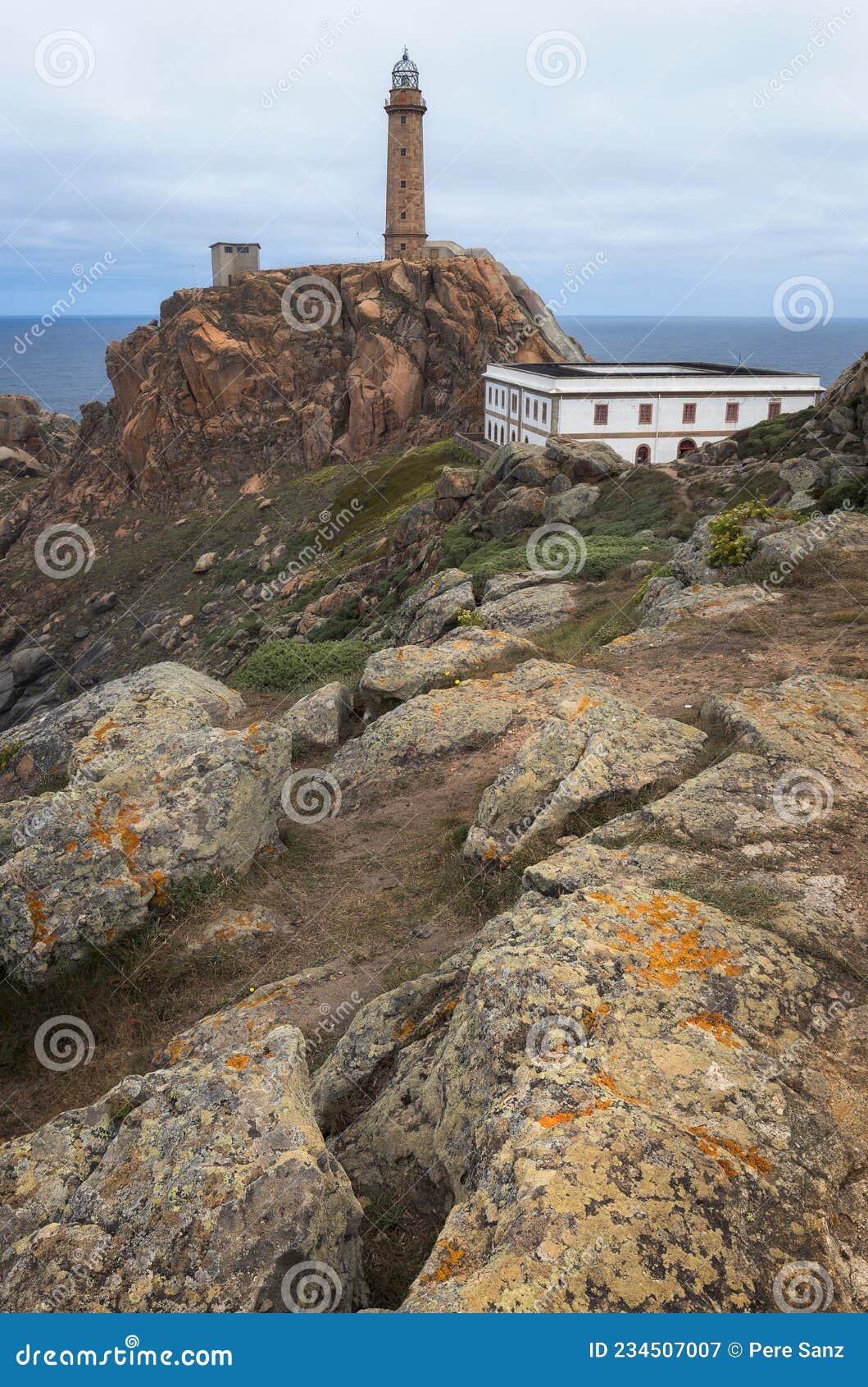 Cabo Vilan Lighthouse in Death Coast, Spain Stock Image - Image of  architecture, cape: 234507007, image size:1059x1690