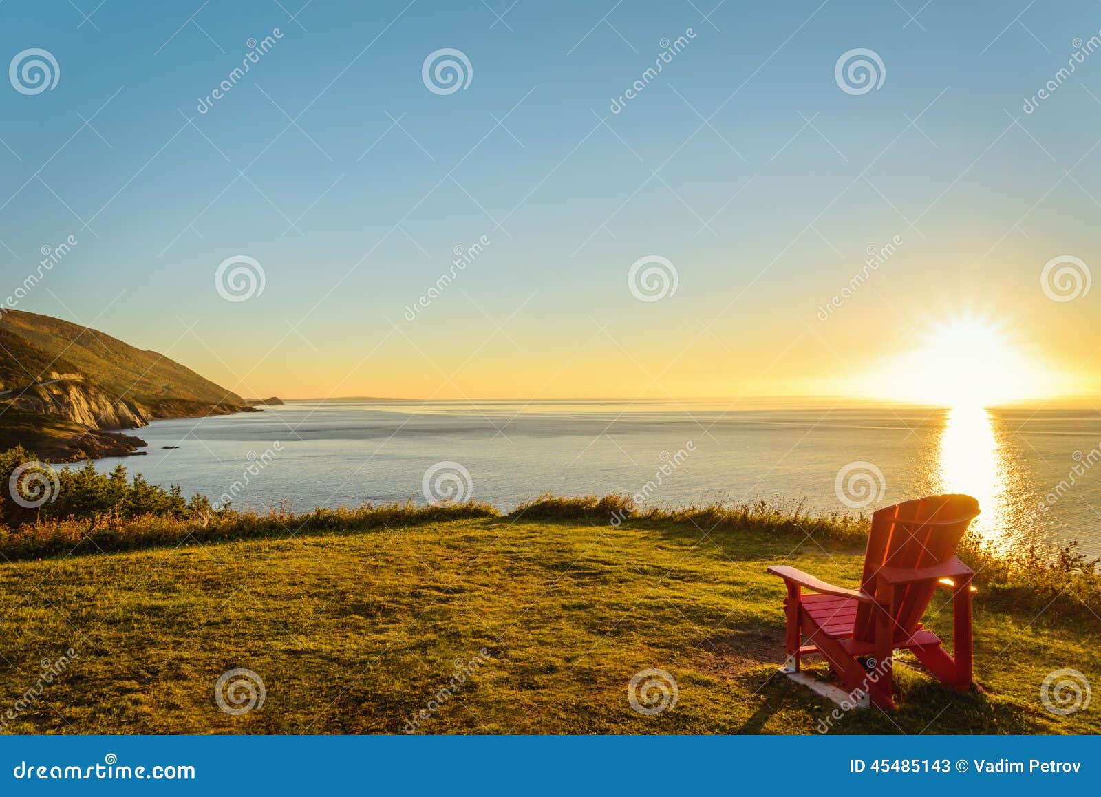 cabot trail at sunset