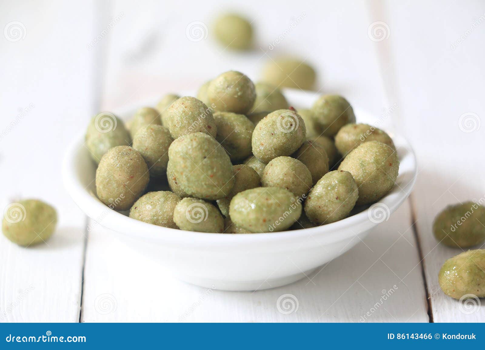 Cacahuete Crujiente Del Wasabi Foto de archivo Imagen de salado