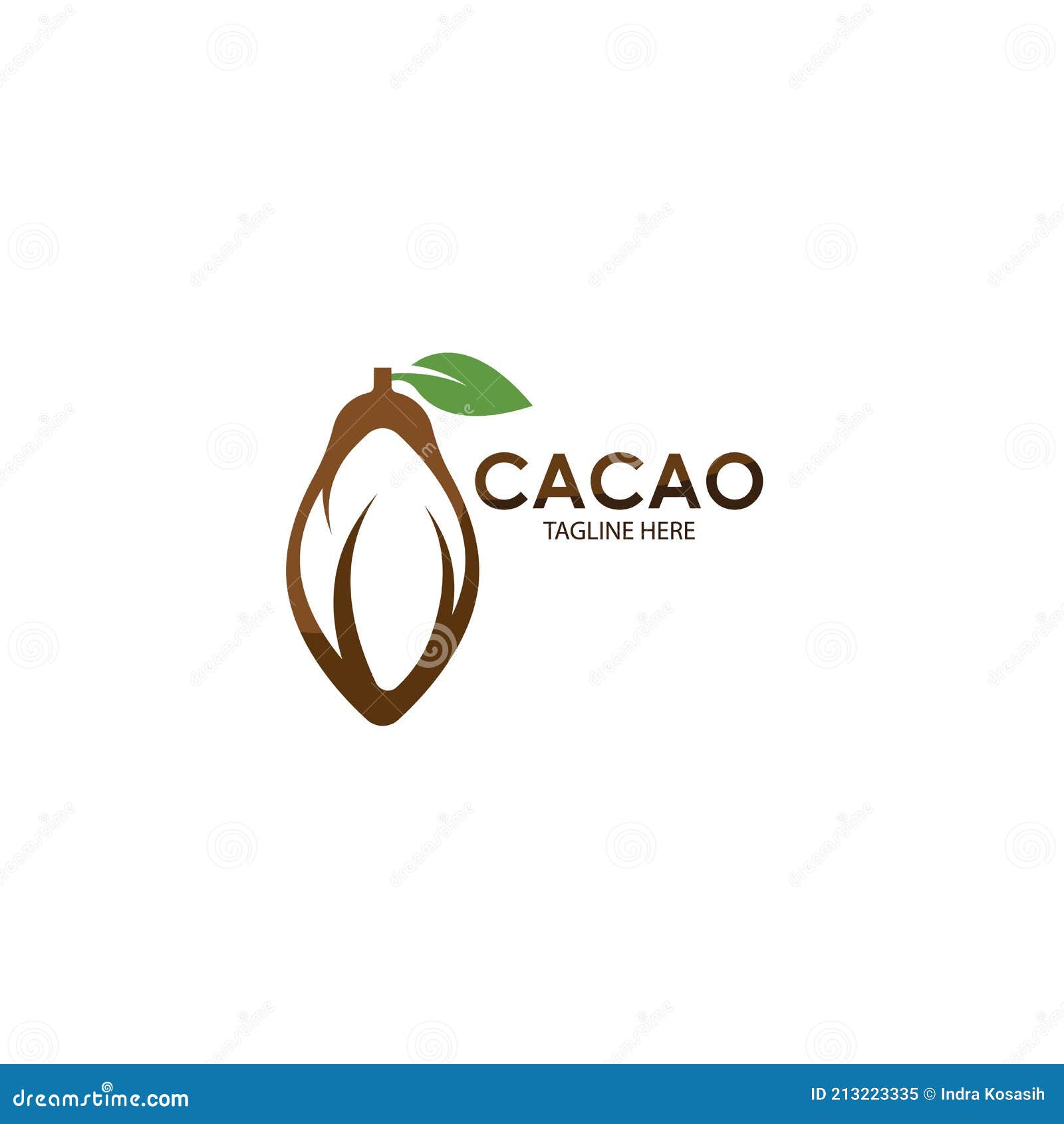 Cacao Logo Cocoa Icône Vectorielle Illustration Illustration de Vecteur
