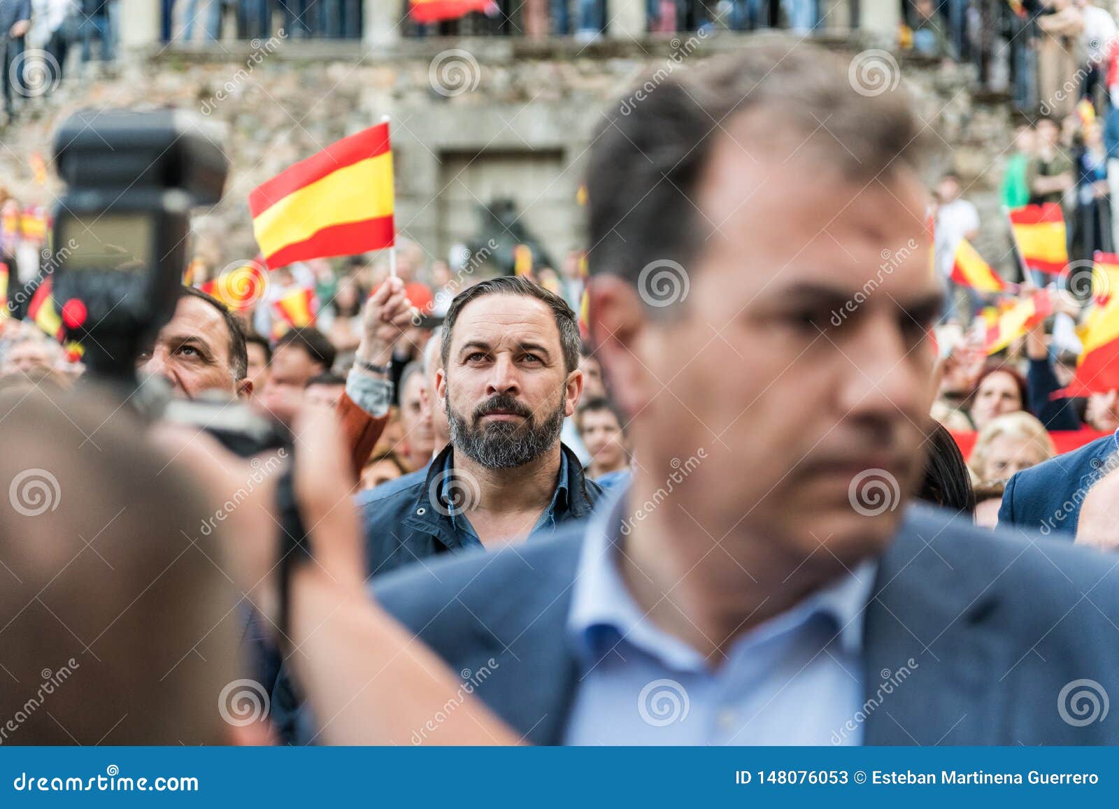 Santiago Abascal, Leader of the Extreme Right-wing Vox Party, Stands As ...