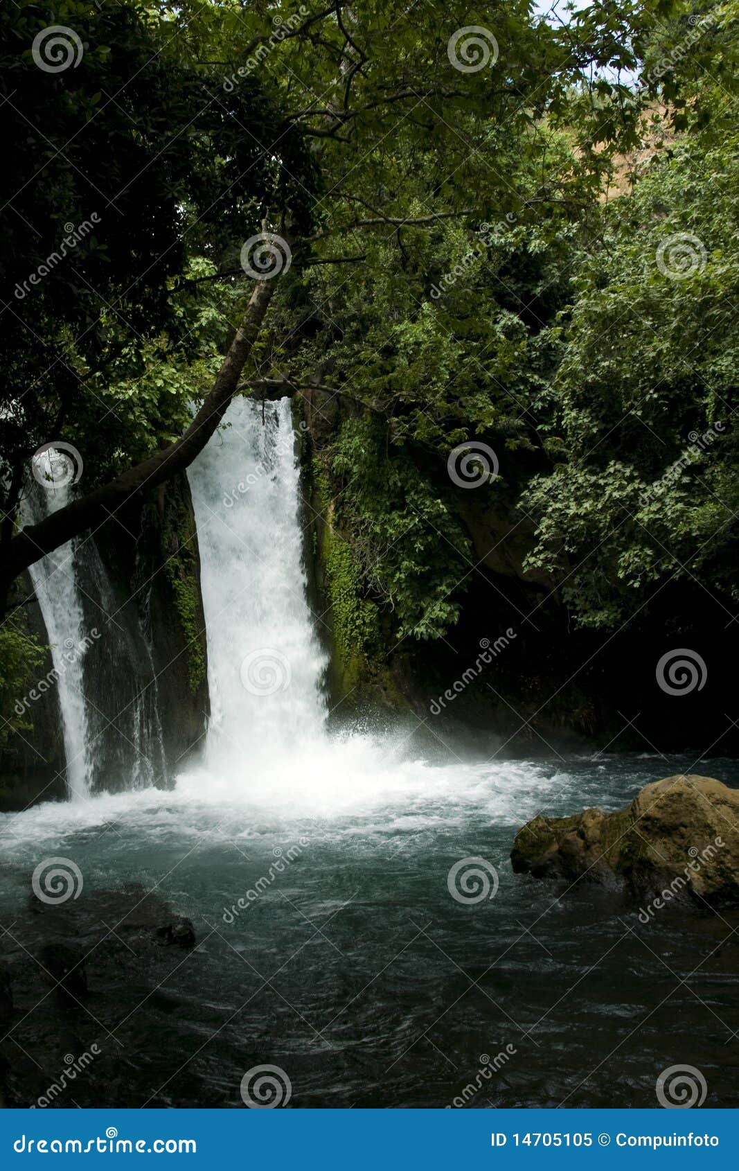 Cachoeira no norte da terra Israel