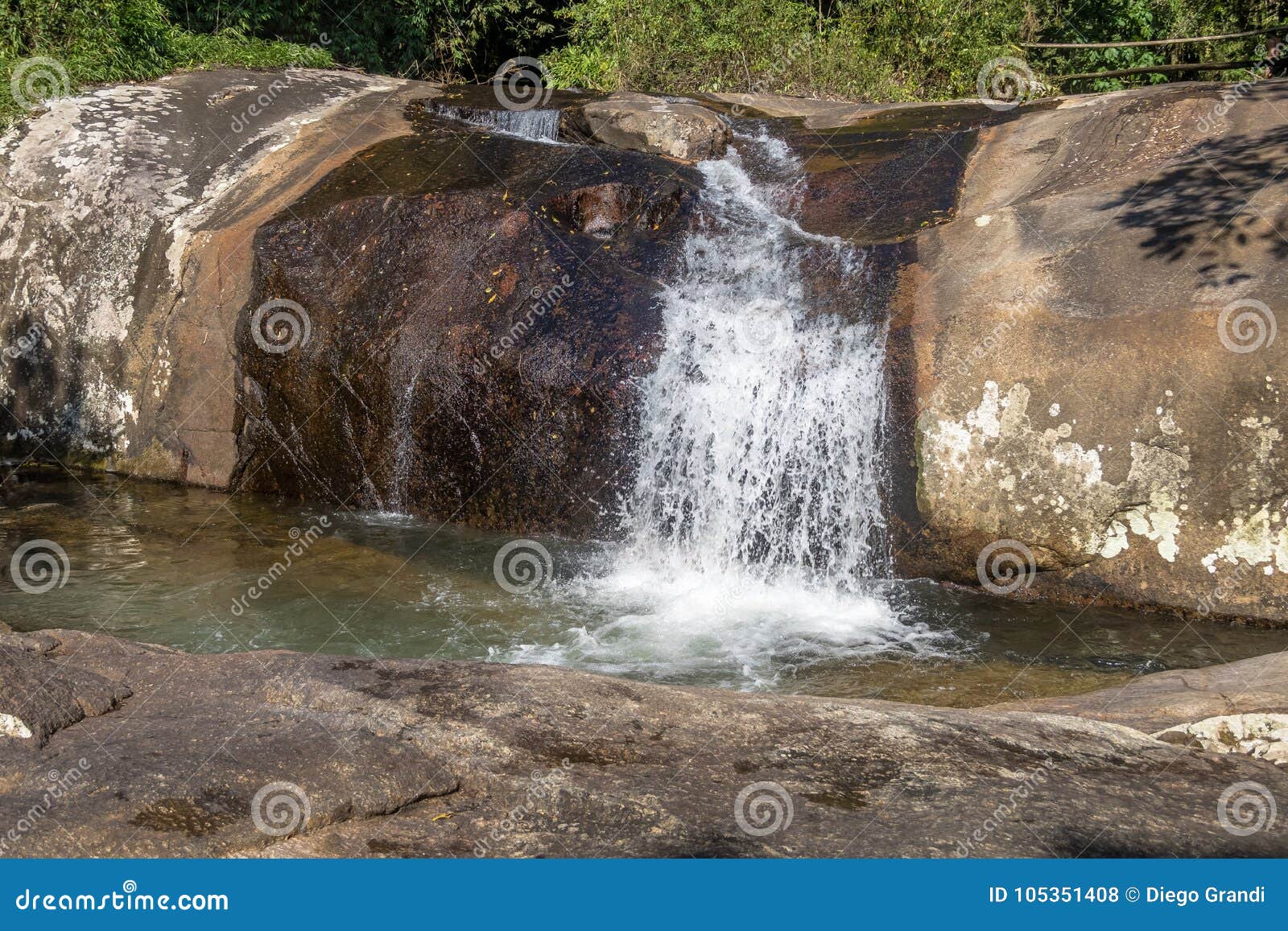 cachoeira da toca waterfall - ilhabela, sao paulo, brazil