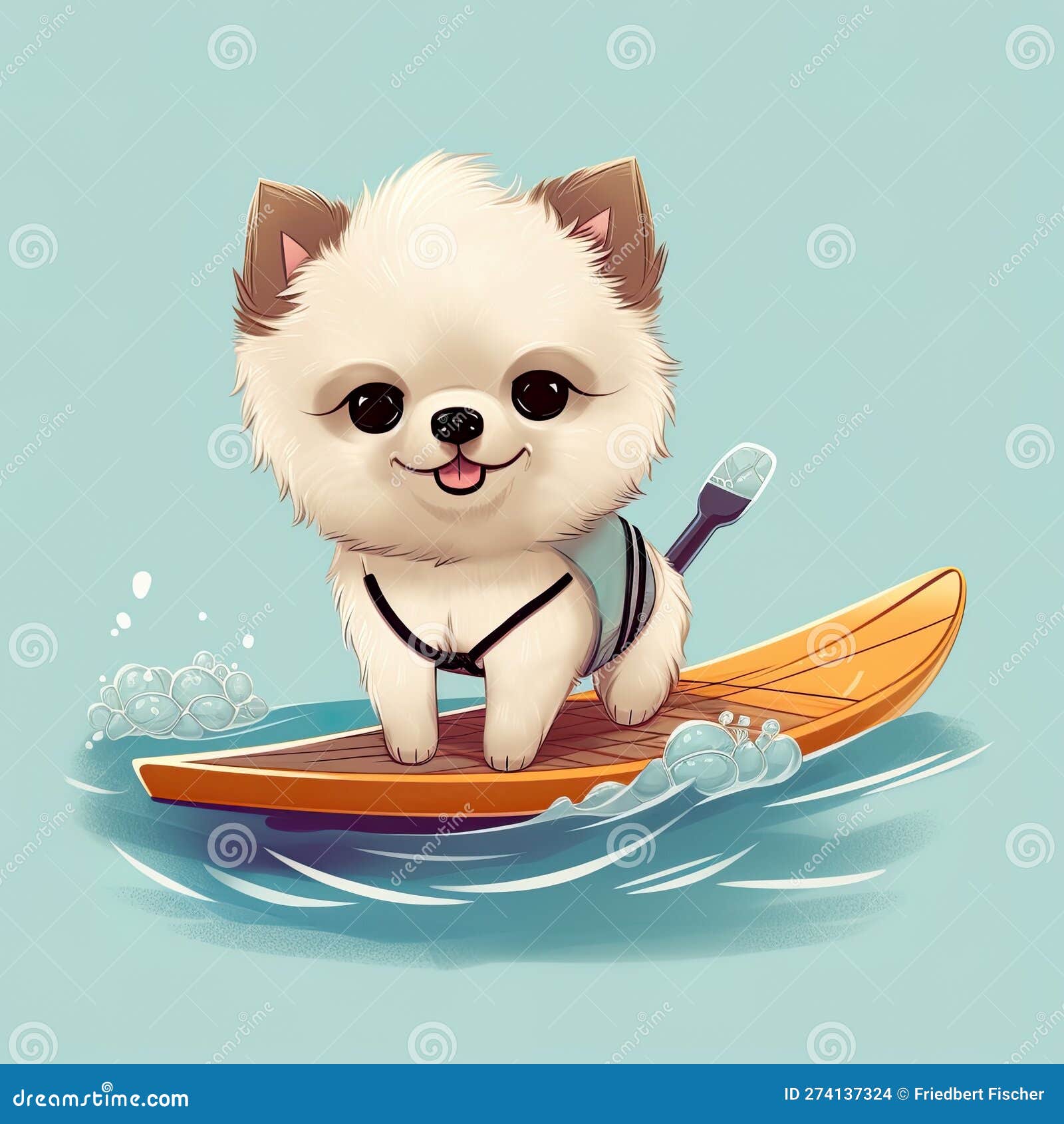 Cachorrinho Branco Bonitinho Como Motoqueira Com Desenho Animado De Moto  Estilo Chibi Ai Generative Ilustração Stock - Ilustração de velocidade,  gerado: 275853198