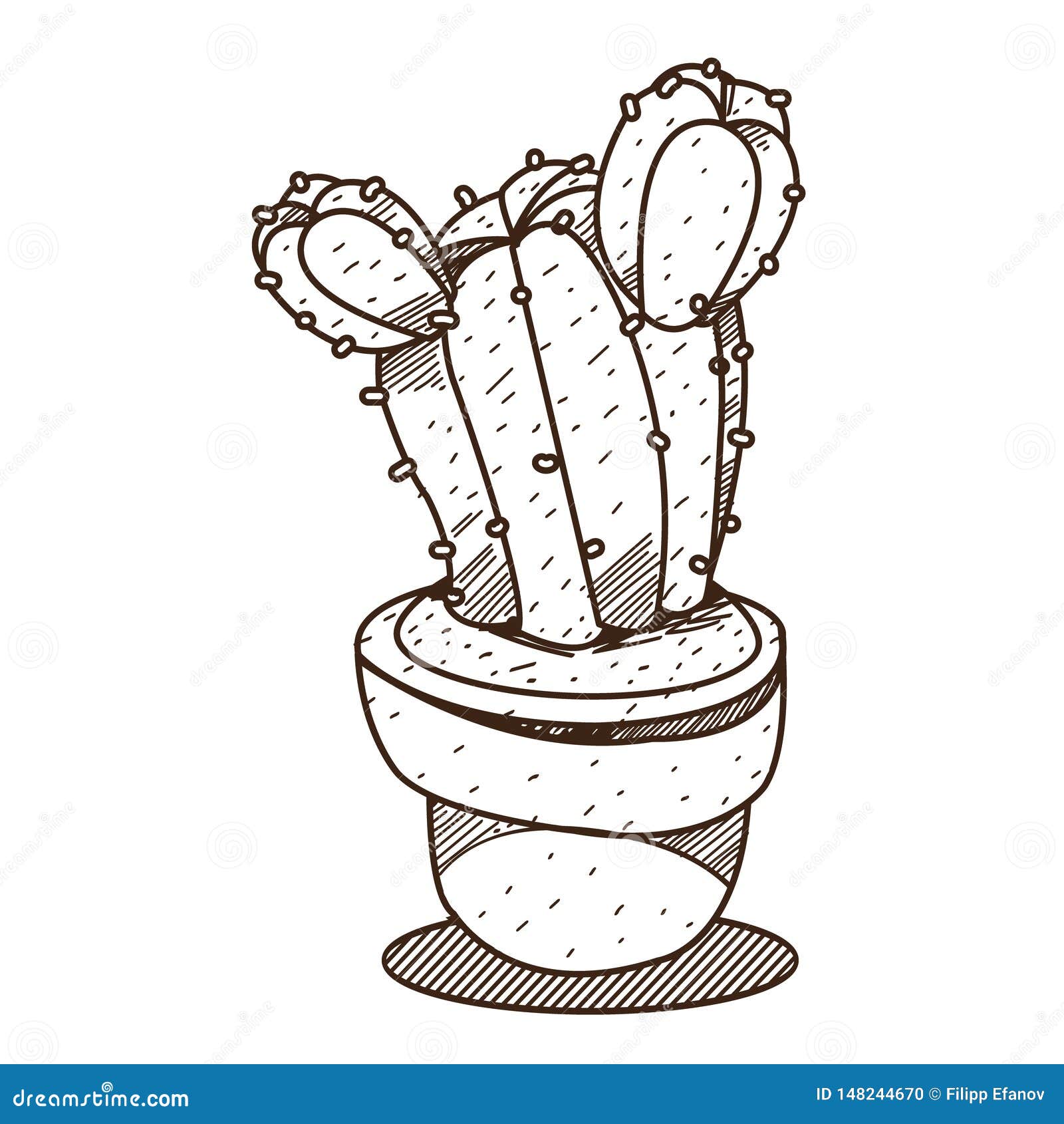 Desenhos de cactos fofos kawaii para colorir