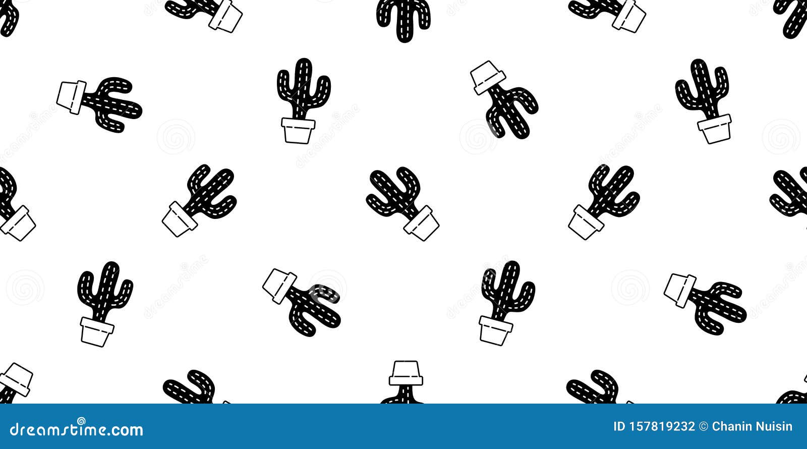 cactus seamless pattern  desert botanica flower garden plant summer scarf  repeat wallpaper tile background doodle i