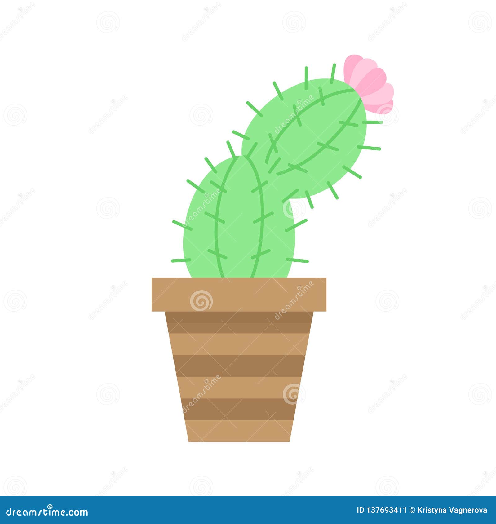 Cactus Vector Illustration Icon Stock Vector - Illustration of green