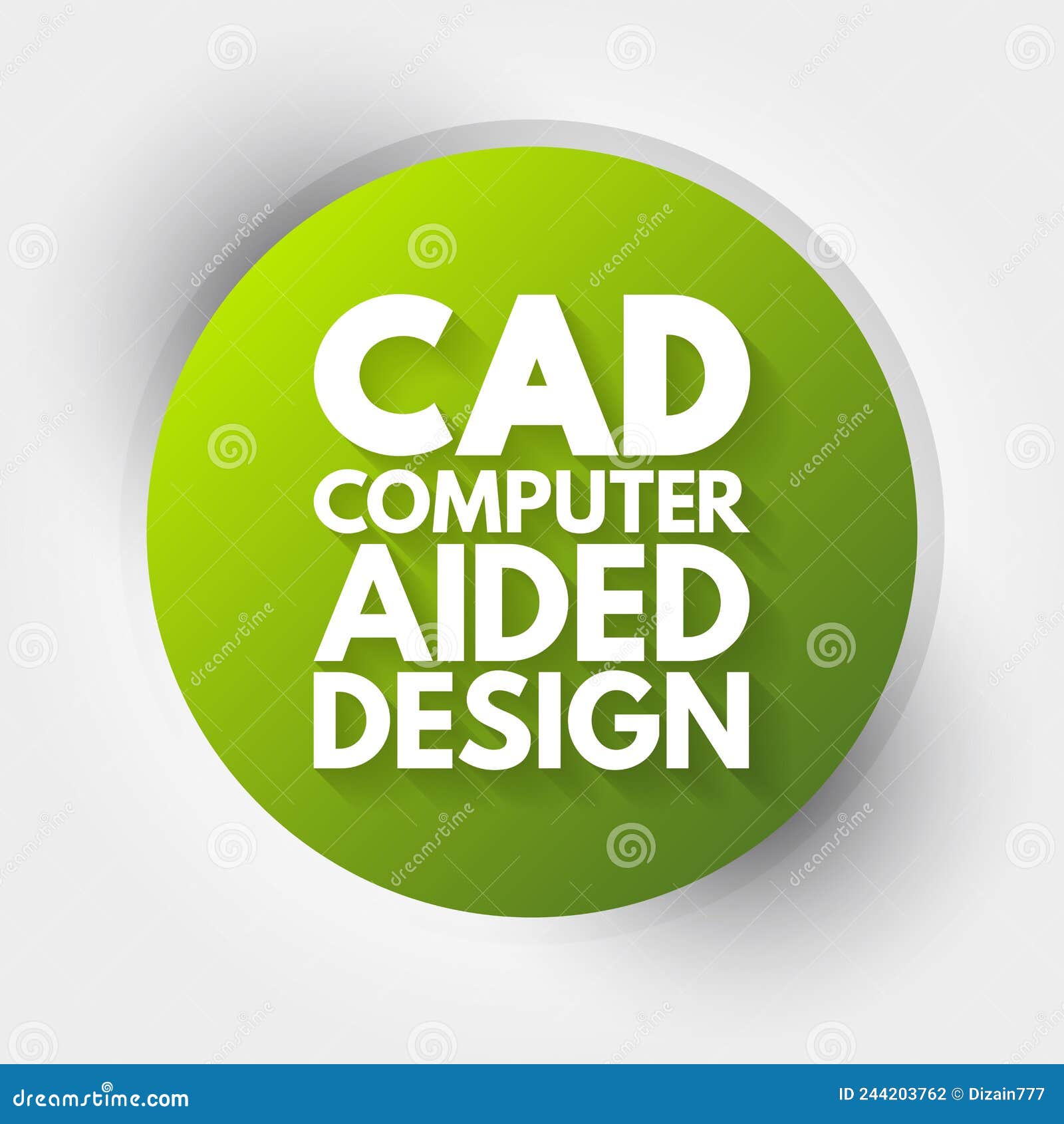 cad - computer aided  acronym, technology concept background