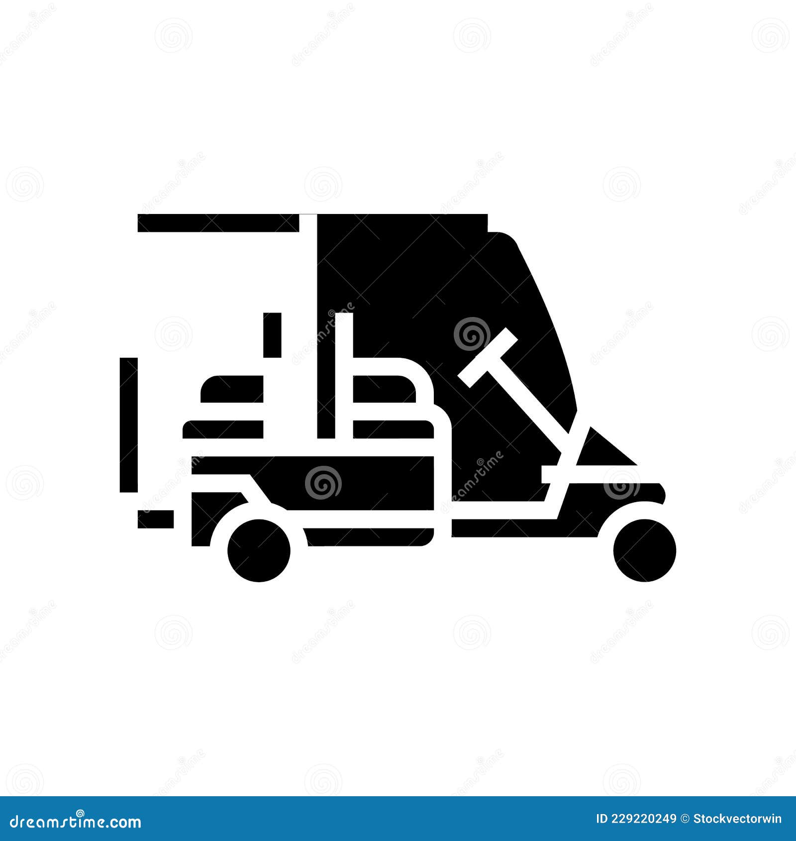 Caddy Golf Club AutoGlyphe Symbol VektorAbbildung Vektor Abbildung