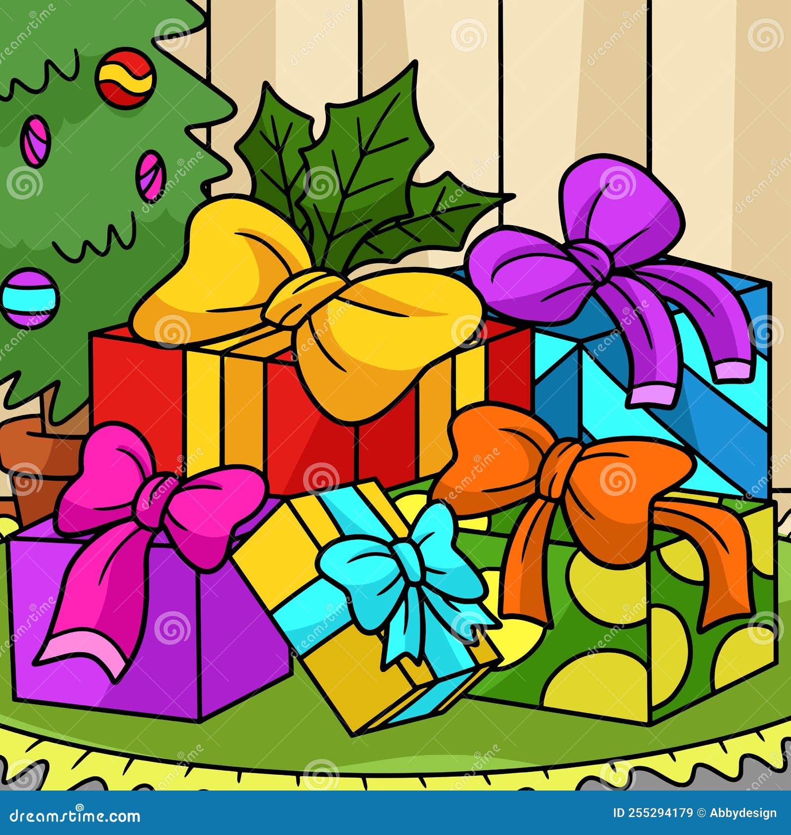 Cadeaux De Noël Dessin Animé Coloré Illustration Illustration de Vecteur -  Illustration du jésus, heureux: 255294179