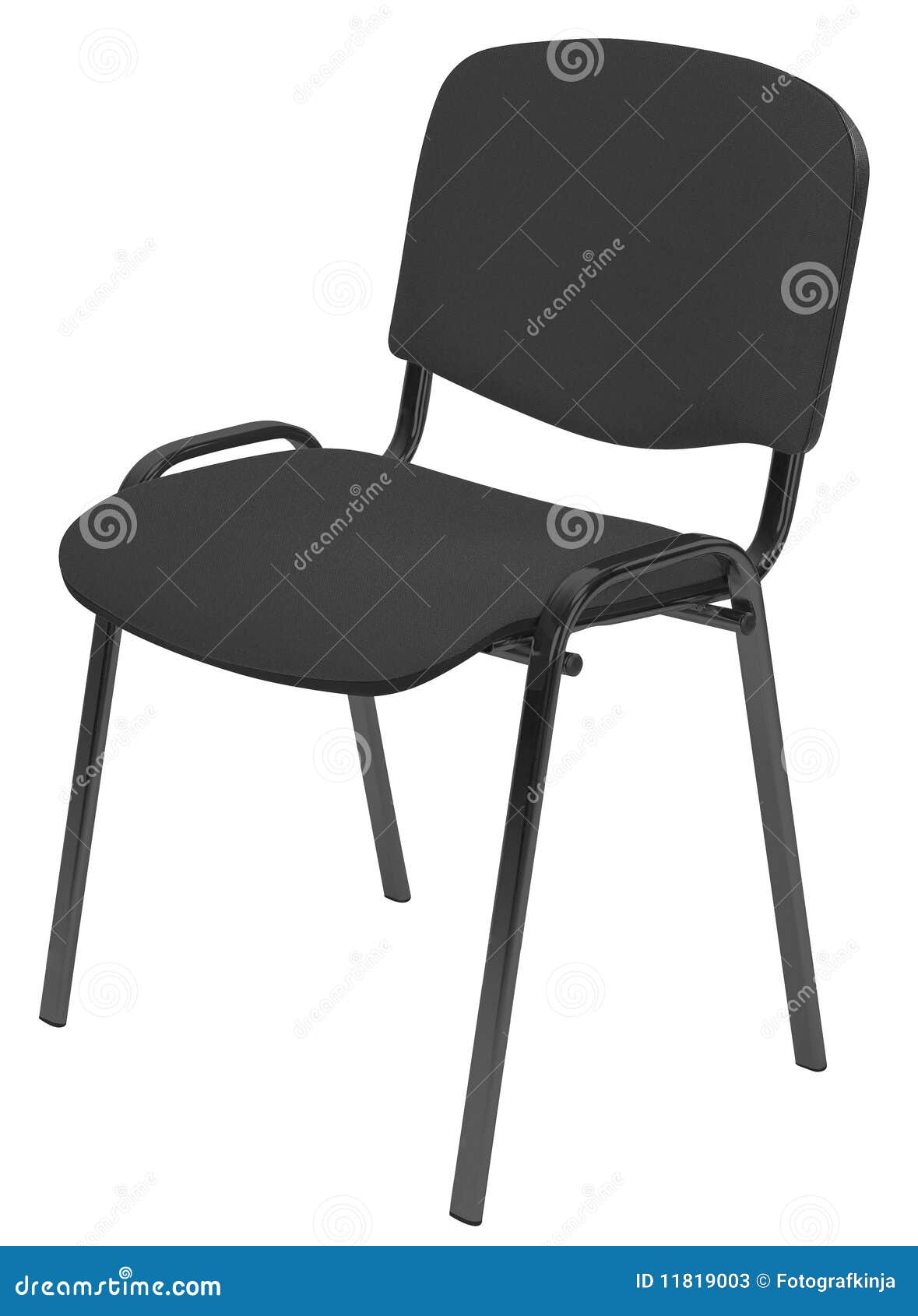 Cadeira acolchoada preto. Enegreça as cadeiras acolchoadas do escritório para apresentações e reuniões isoladas em um fundo branco.