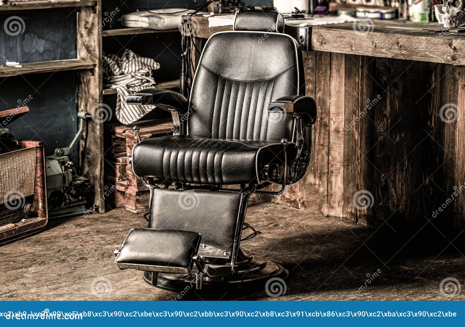 Cadeira Barbeiro Vintage Negócios Barbearia Cadeira Barbearia