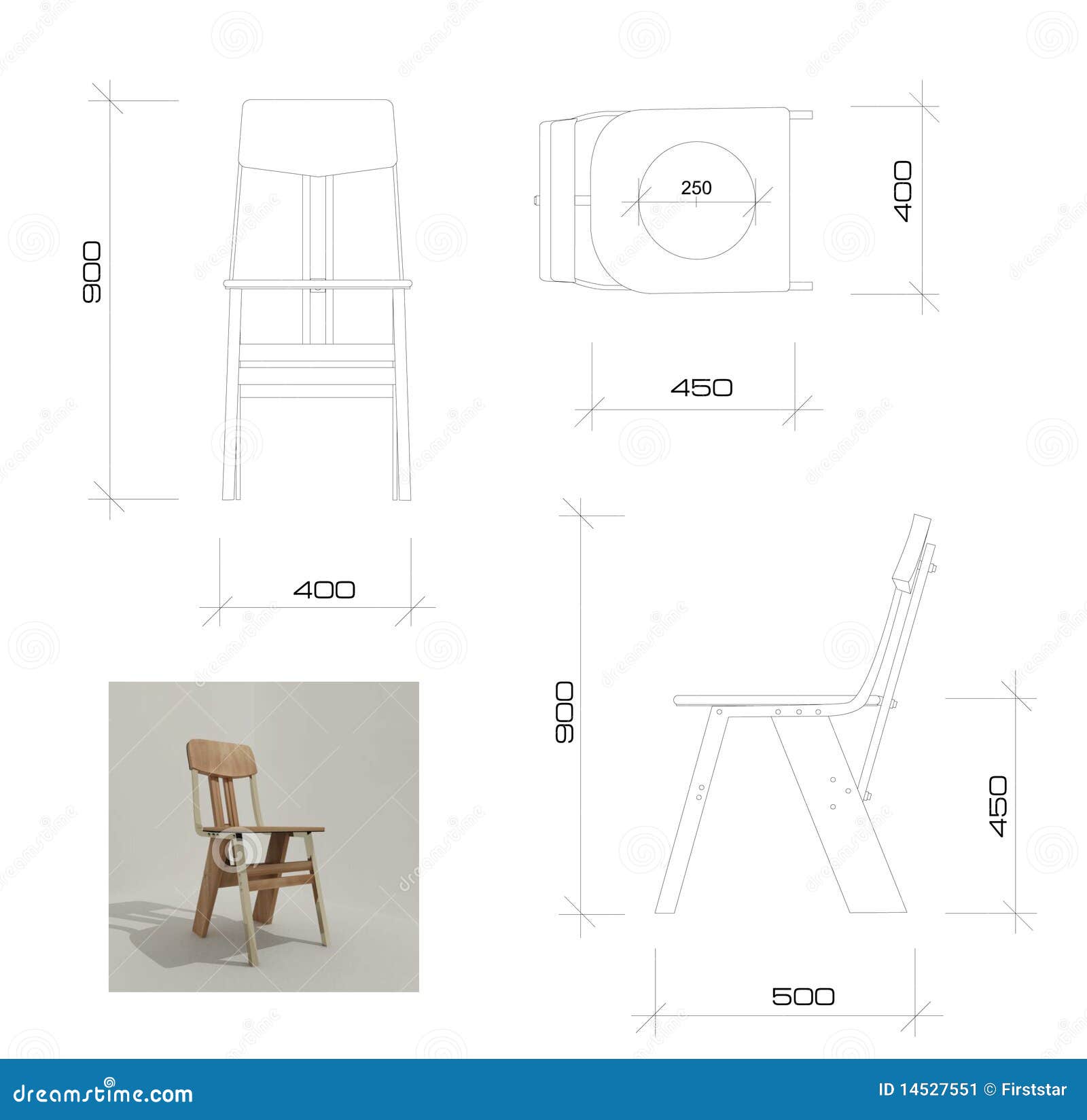A cadeira desenvolvida do projeto do autor de uma árvore natural