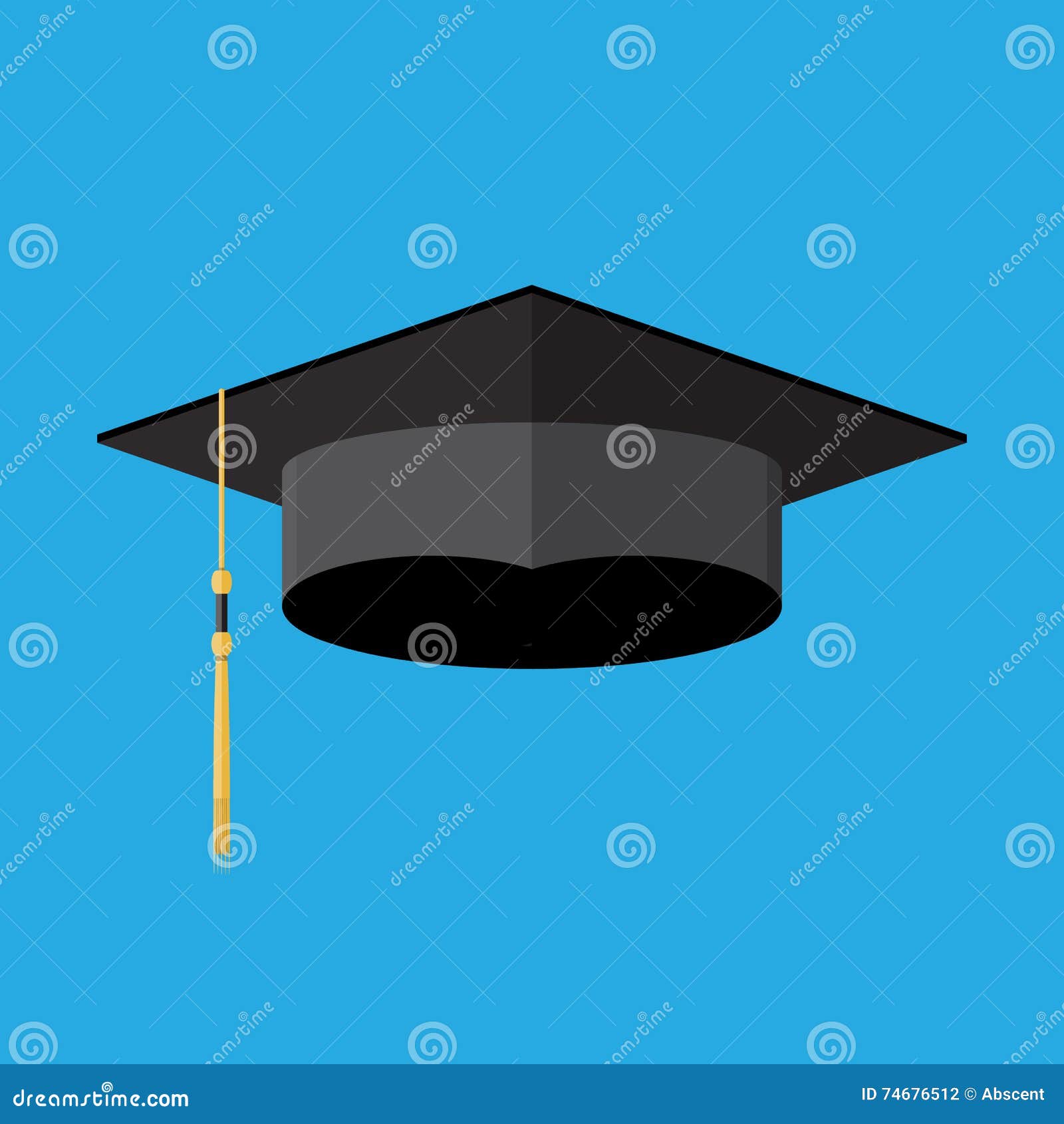Cademic Graduation Cap. Student Hat Stock Vector - Illustration of ...