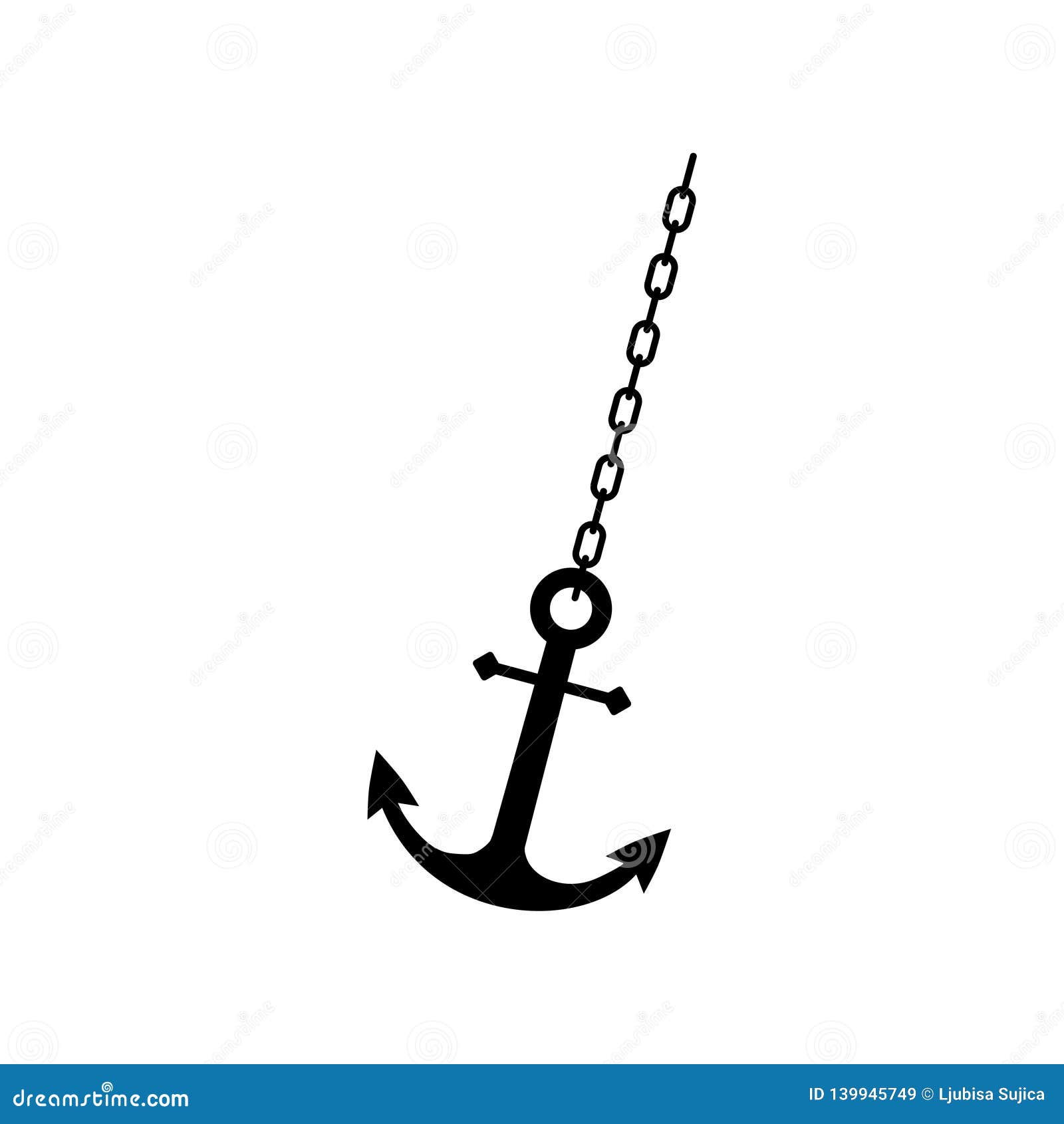 Cadena De Ancla, Icono Plano Del Ancla De La Nave O Del Ancla Del Barco  Ilustración del Vector - Ilustración de asegurar, vector: 139945749