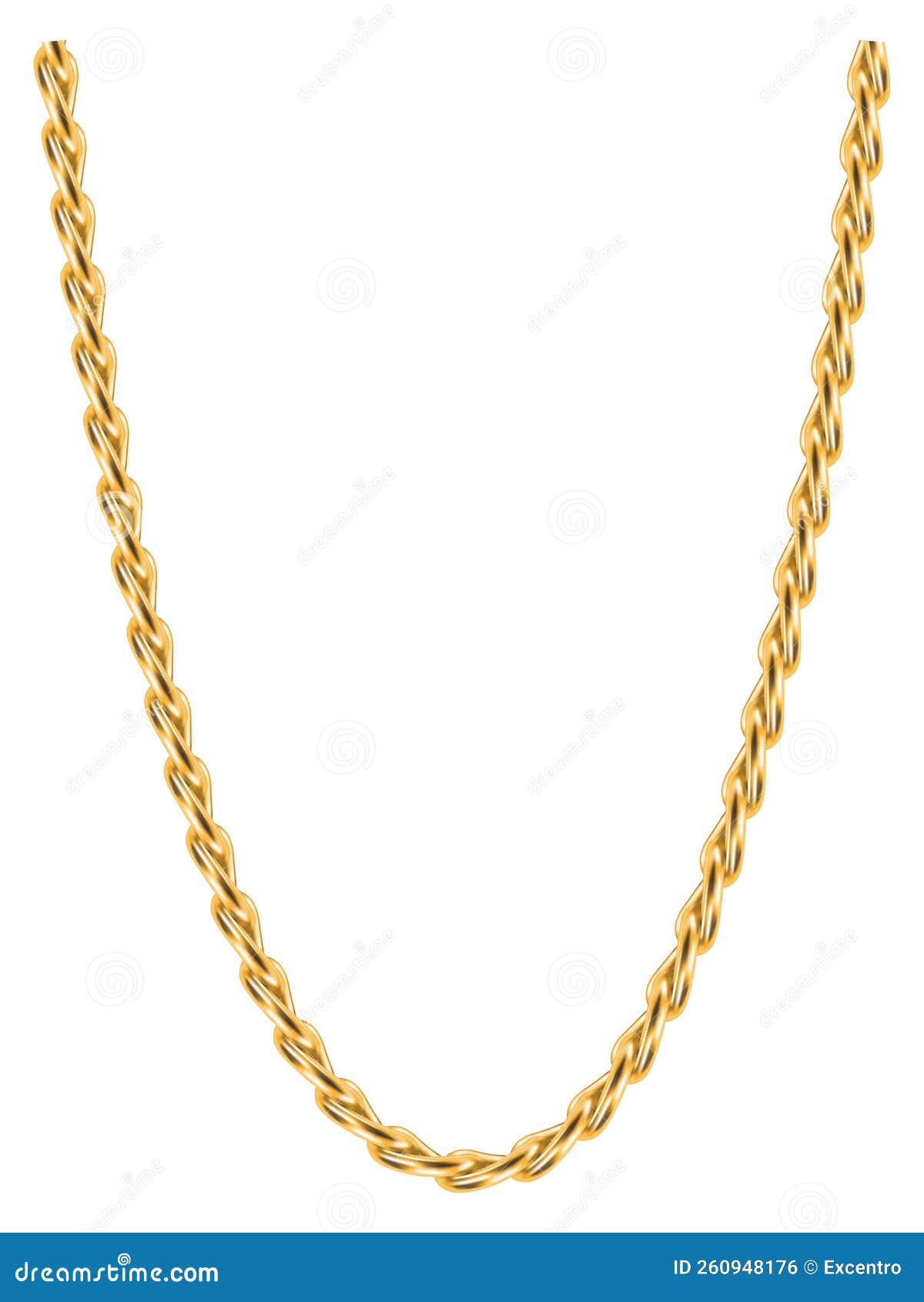 Cadena de oro ilustración del vector. Ilustración de iconos 260948176