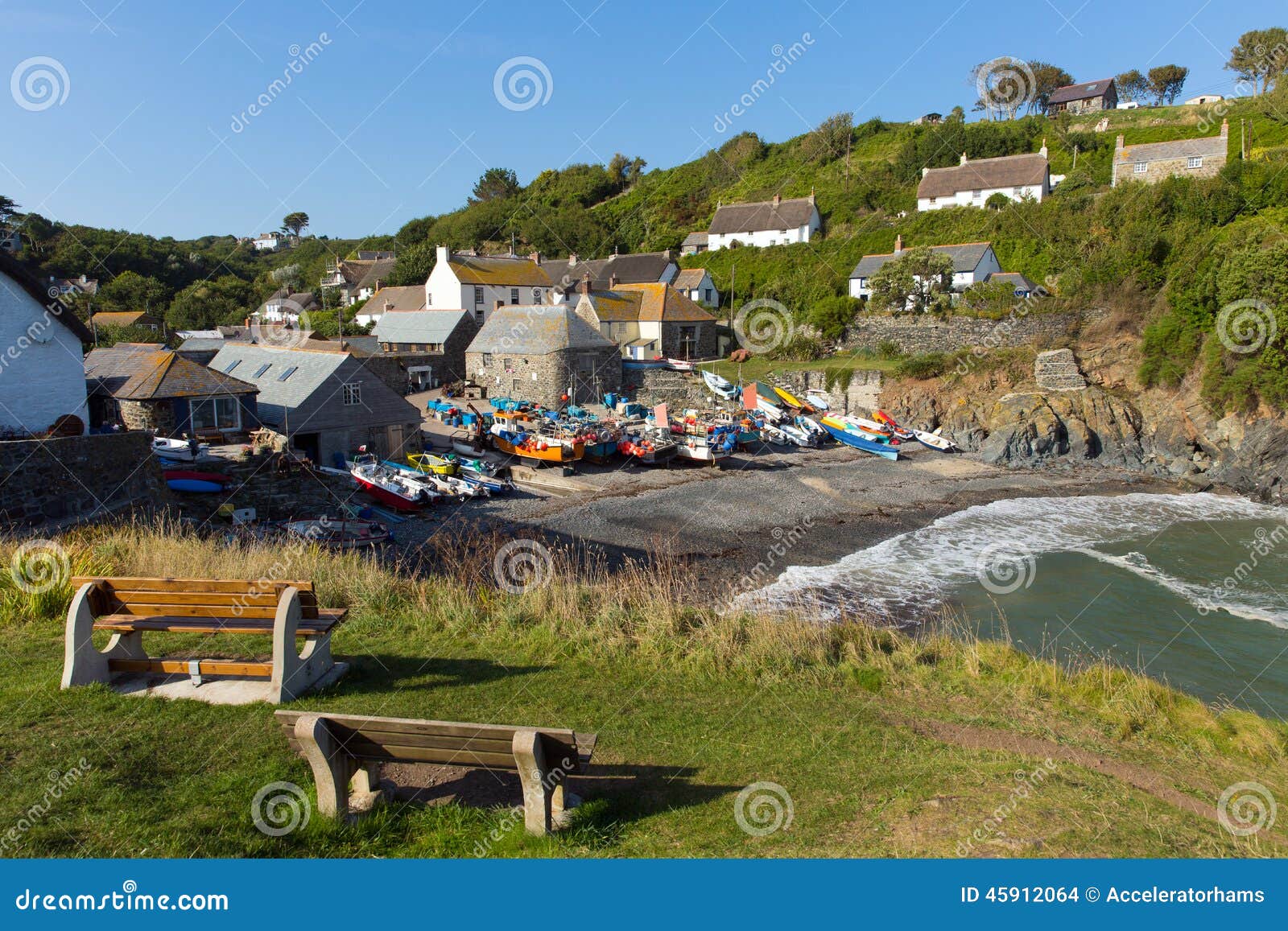 Cadgwith Cornwall England Uk Lizard Peninsula Between The Lizard