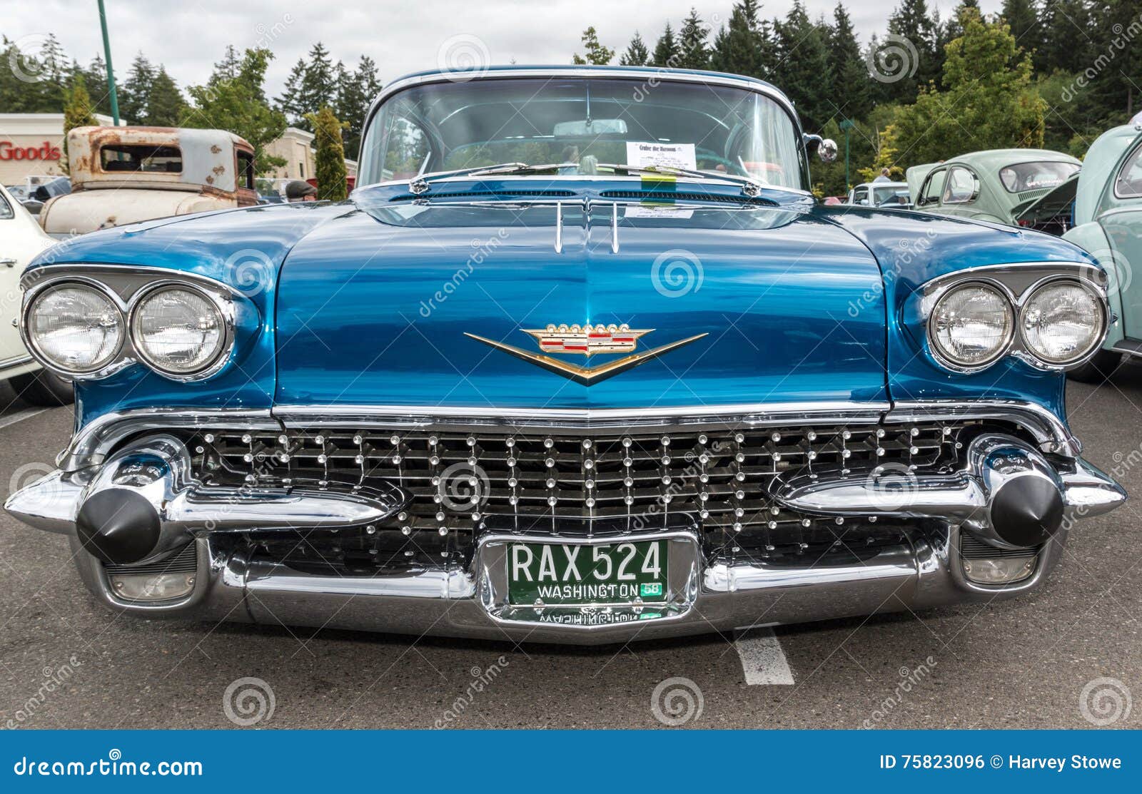 1958 Cadillac editorial photo. Image of motor, paint 75823096