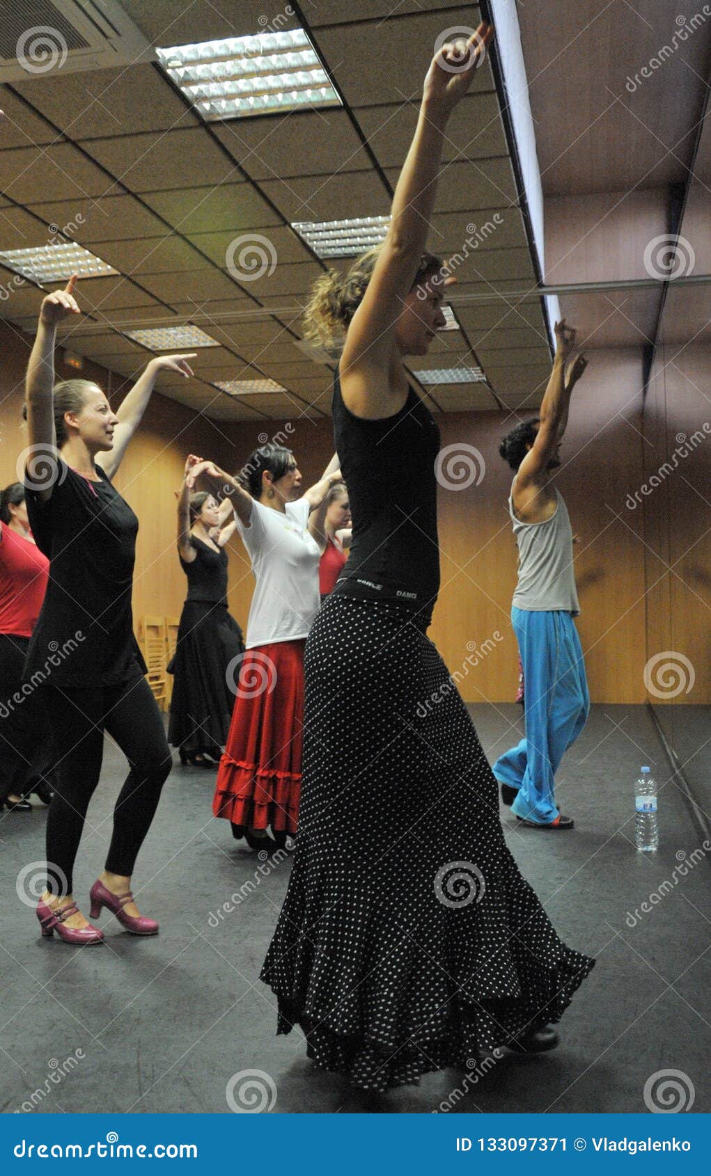 Classes In The Dance Hall Of The Flamenco Art Center La Merced