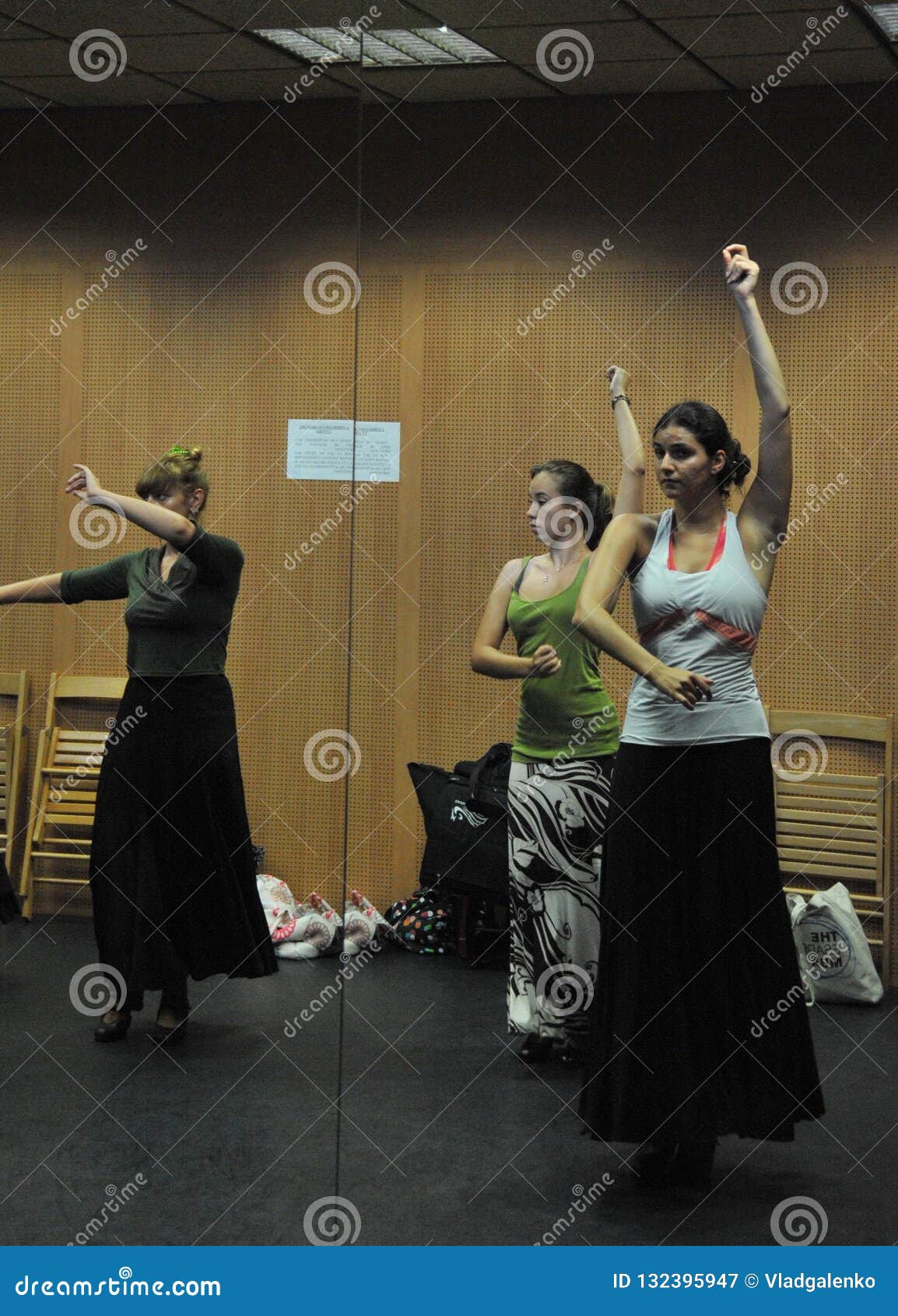 Classes In The Dance Hall Of The Flamenco Art Center La Merced