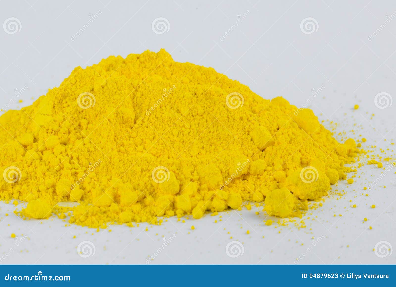 Cadmium Yellow Pigment on a White Background Stock Image Image of