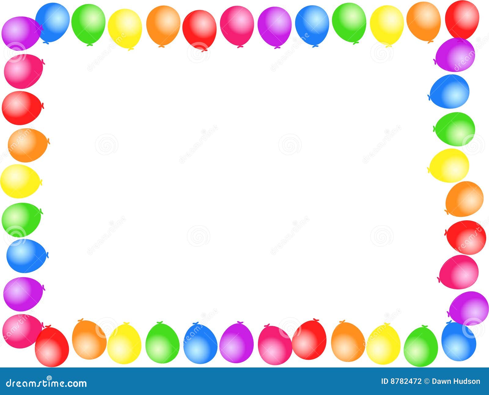 Cadre de ballon illustration stock. Illustration du coloré - 8782472