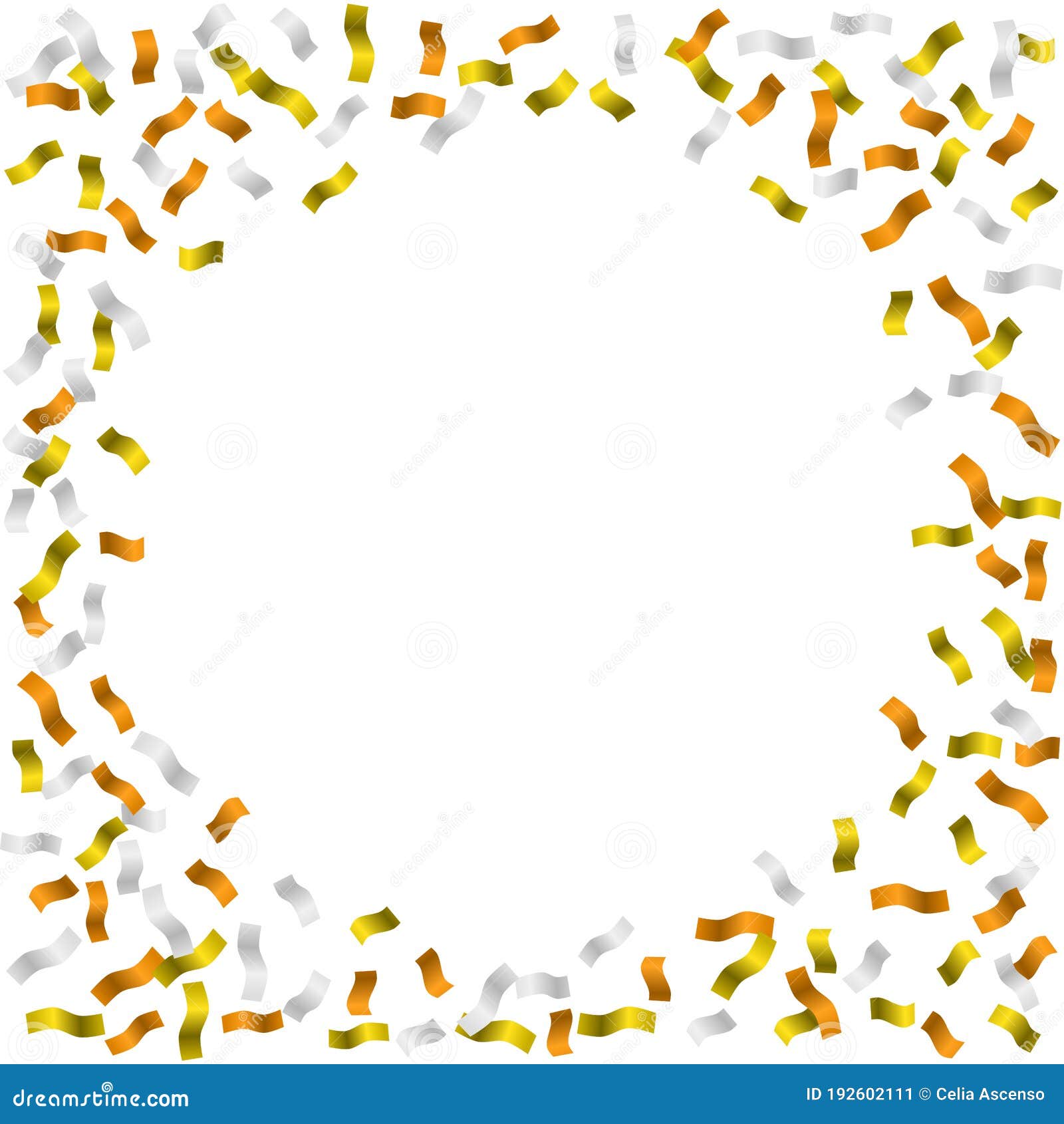 Cadre De Bordure De Confettis Du Nouvel an Illustration Stock