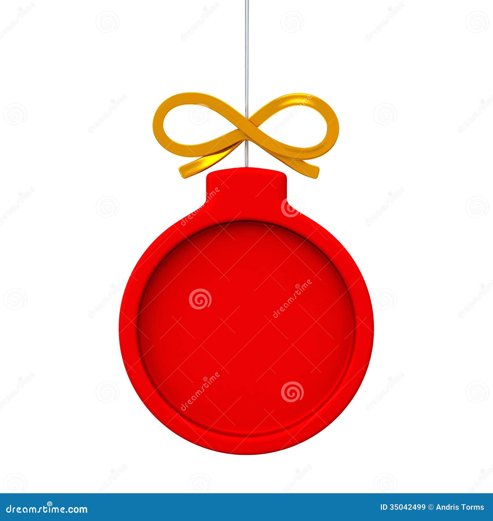 Cadre De Boule De Noël 3d Illustration Stock Illustration