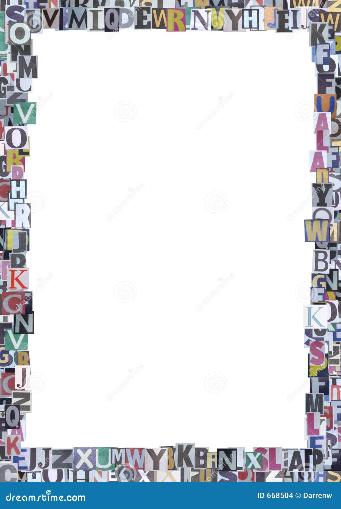 Cadre de journal photo stock. Image du encadrer, papier 668504