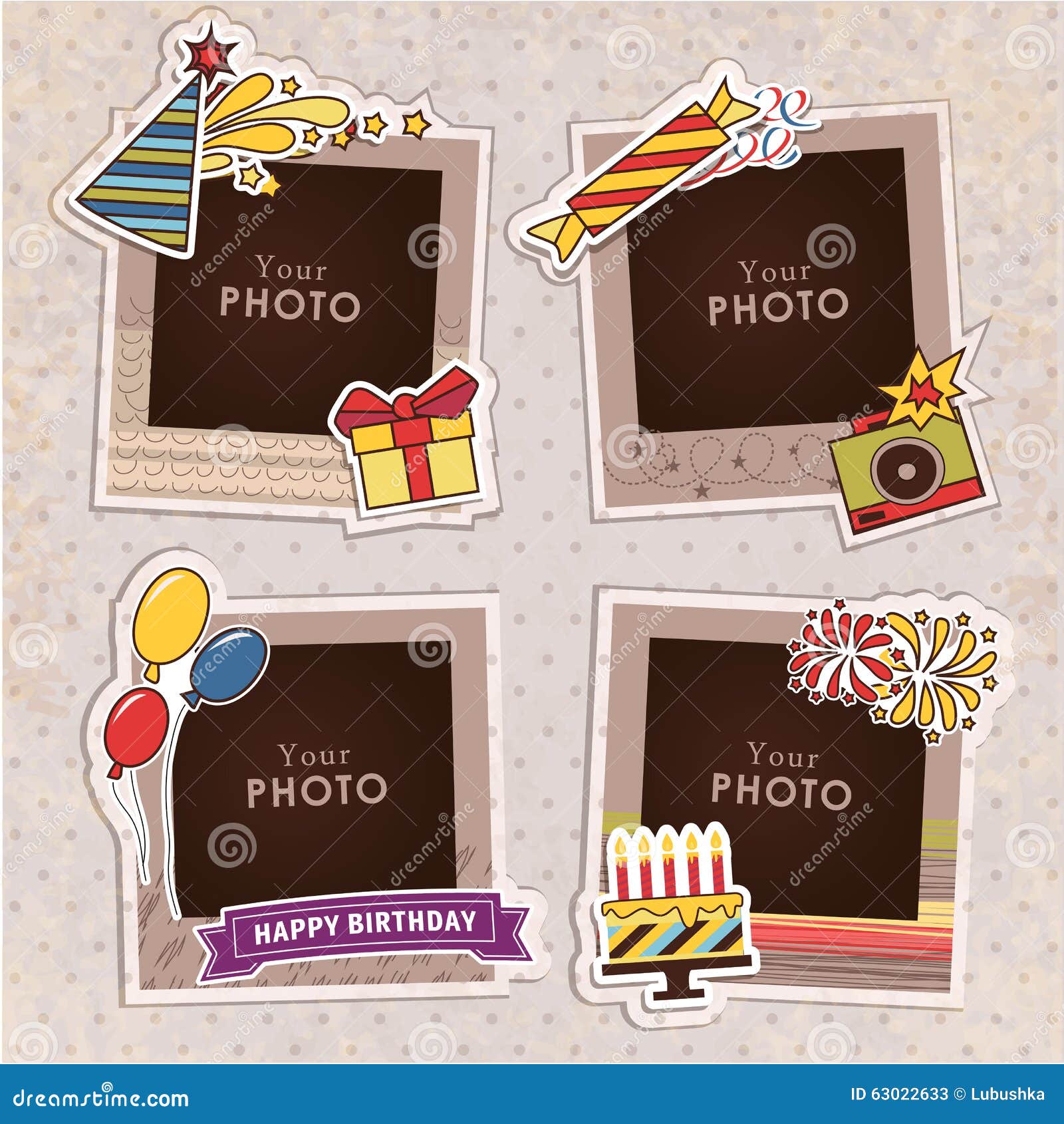 Cadre De Photo D Anniversaire Illustration De Vecteur Illustration Du Anniversaire Photo