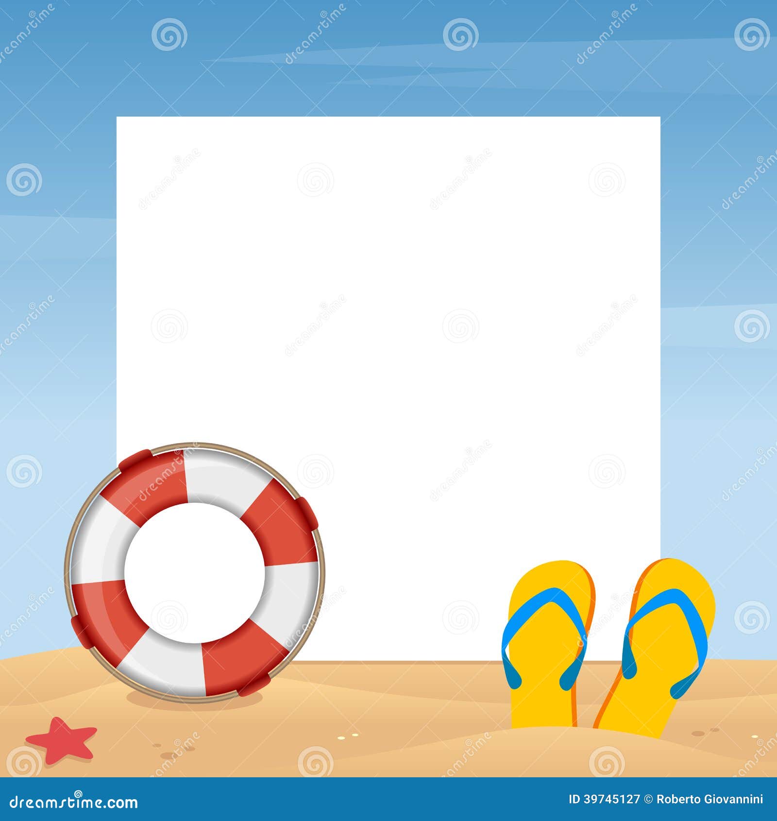 Cadre de photo de vacances d été