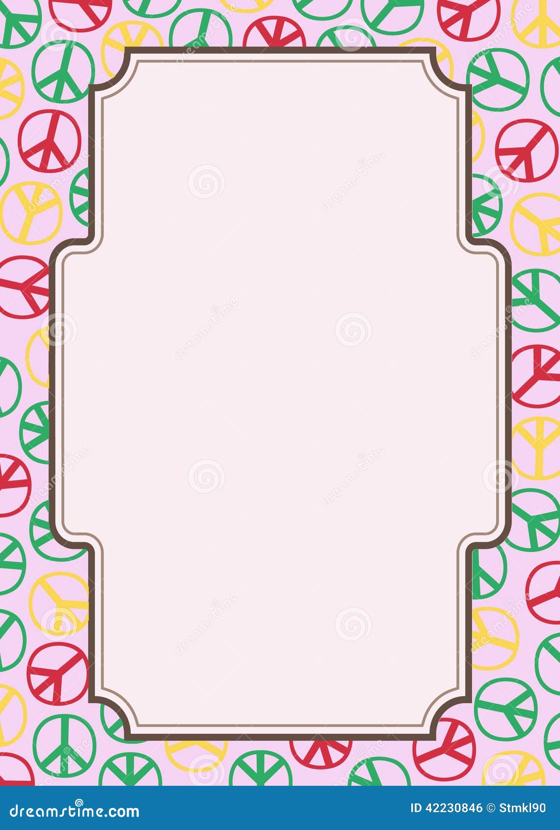 Cadre hippie illustration de vecteur. Illustration du culture 42230846