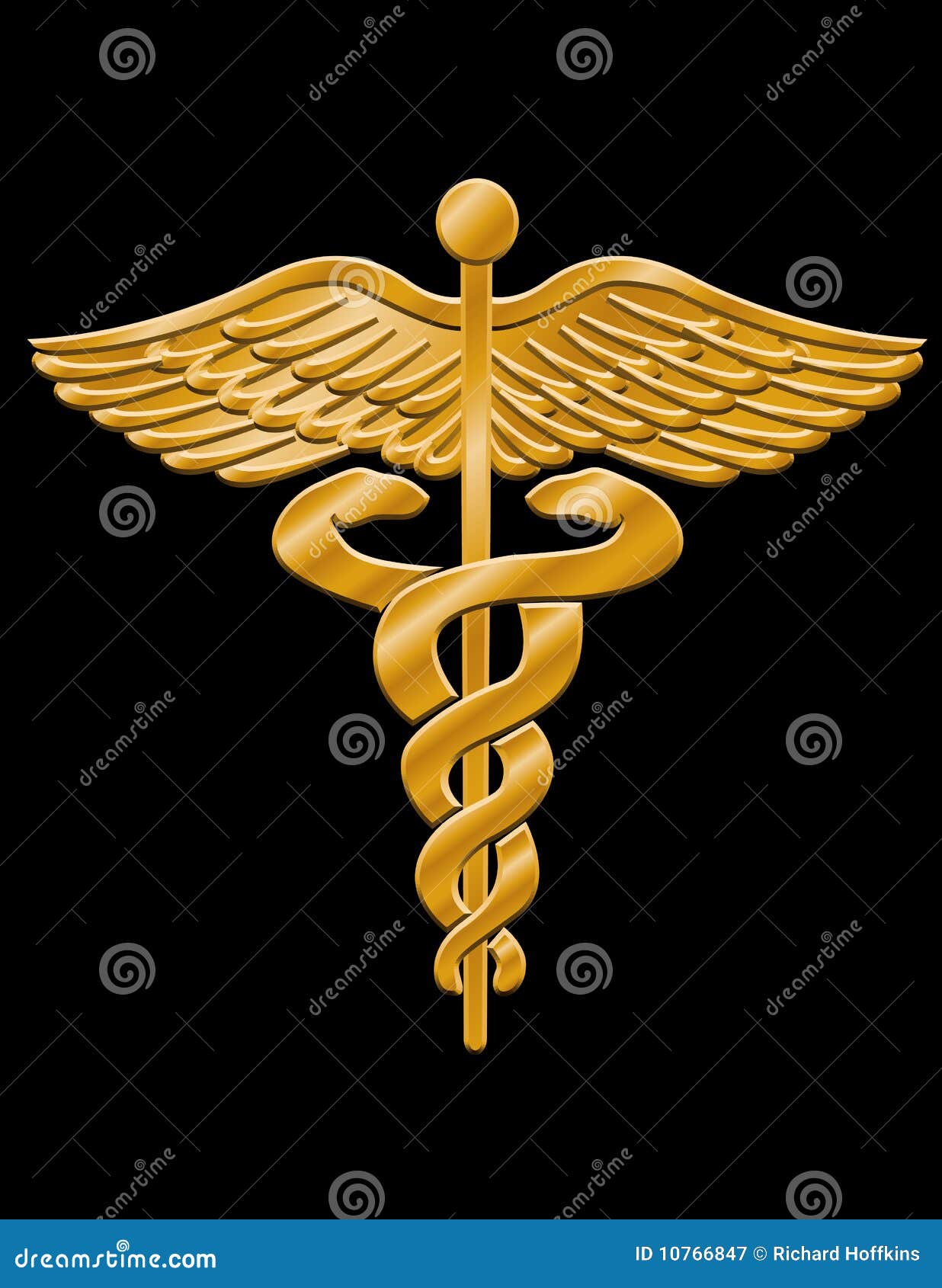 Caduceus stock illustration. Illustration of icon, identity - 10766847