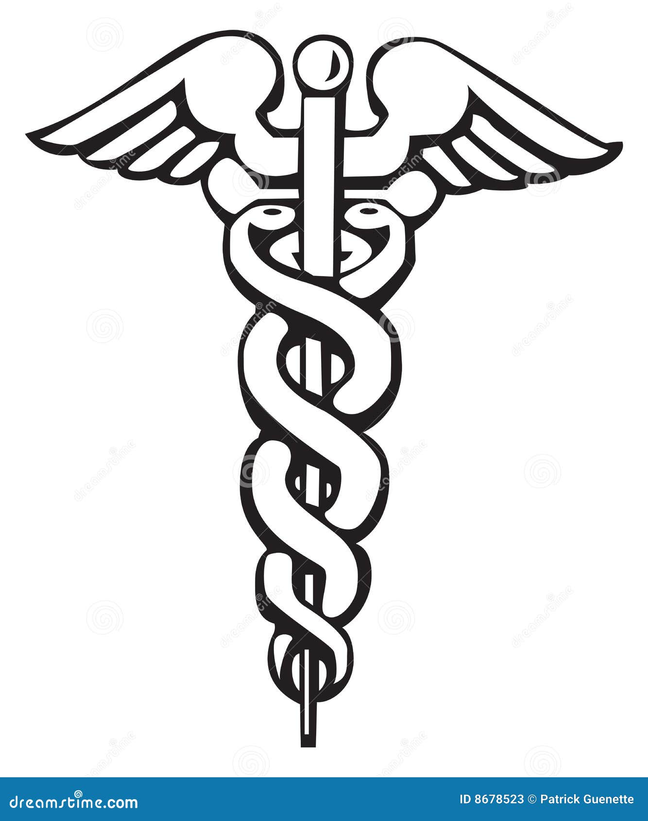 Caduceus, Grieks Teken of Symbool Stock Illustratie - Illustration of ...