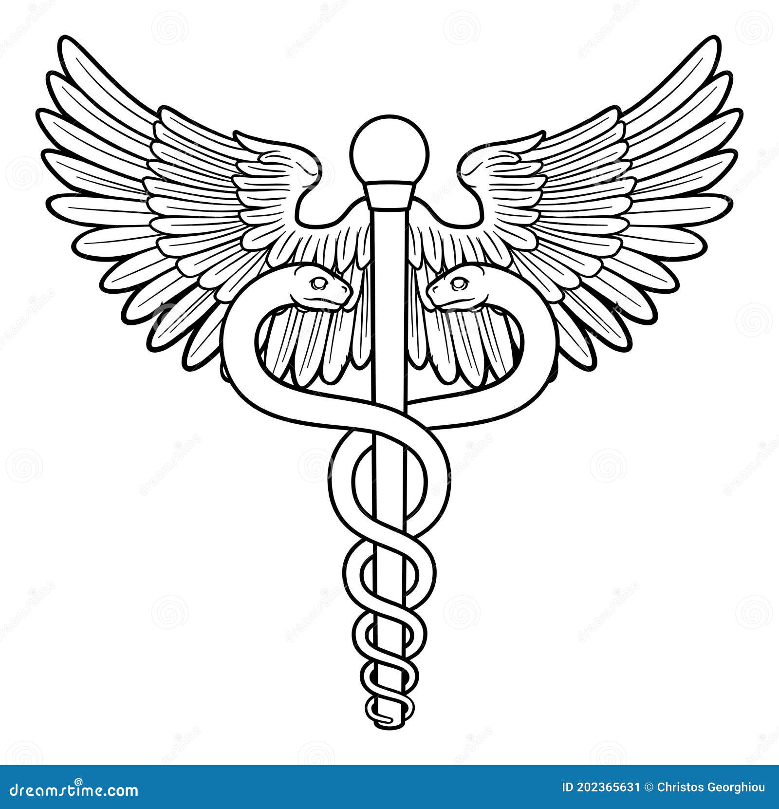 Caduceus Medical Doctor Symbol Stock Vector - Illustration of insignia ...