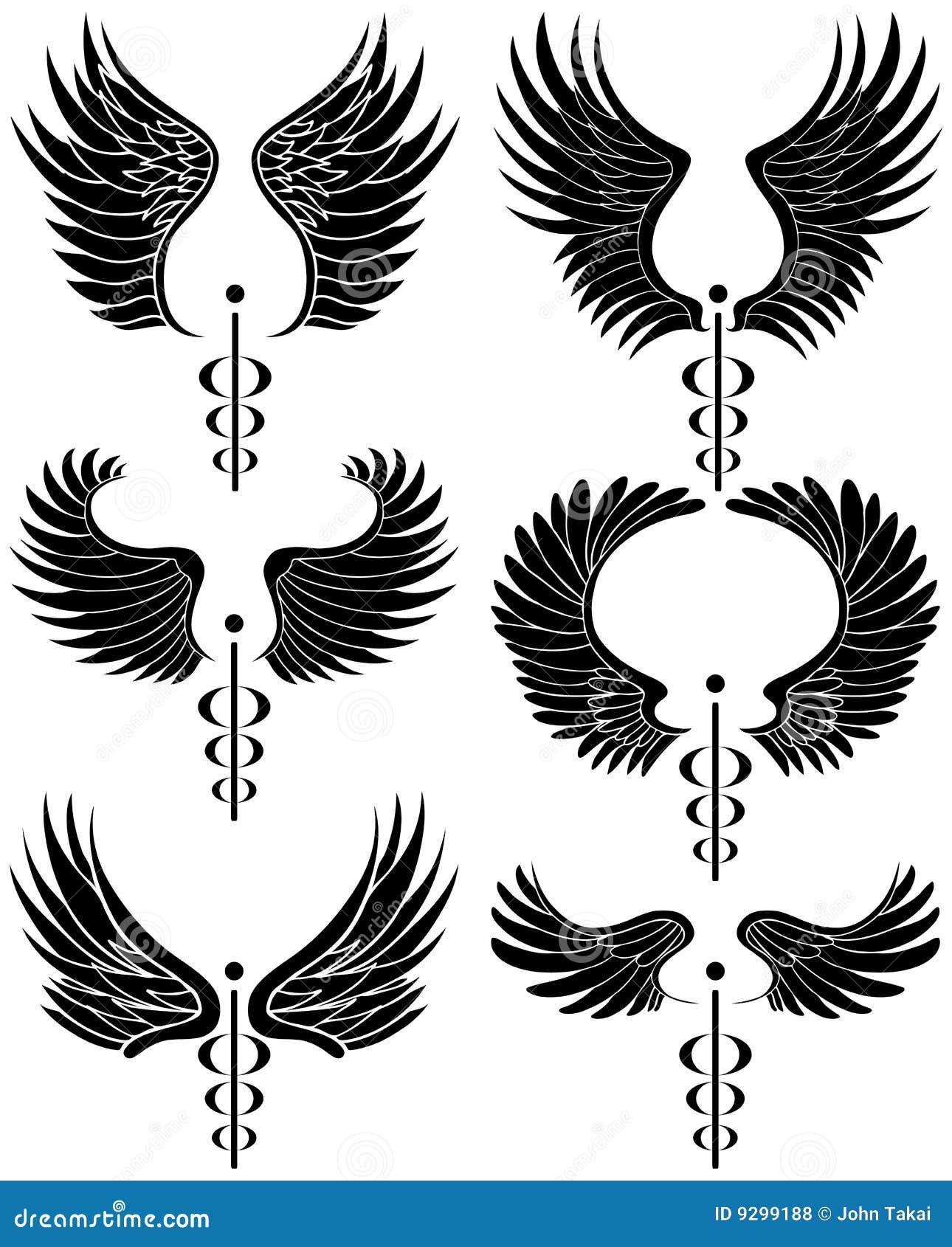 Caduceus Symbol of Medicine Black 