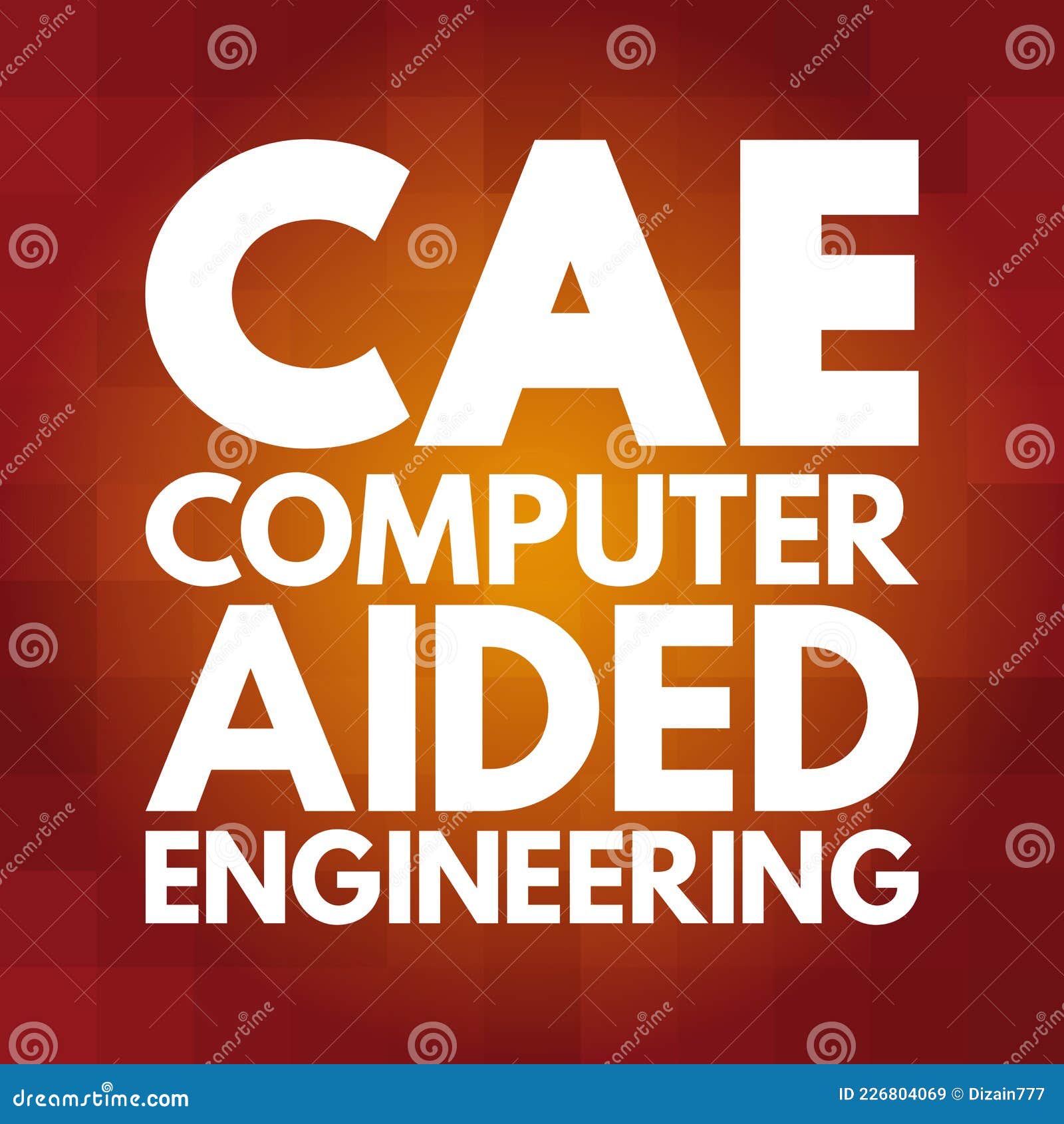 cae - computer aided engineering acronym, technology concept background